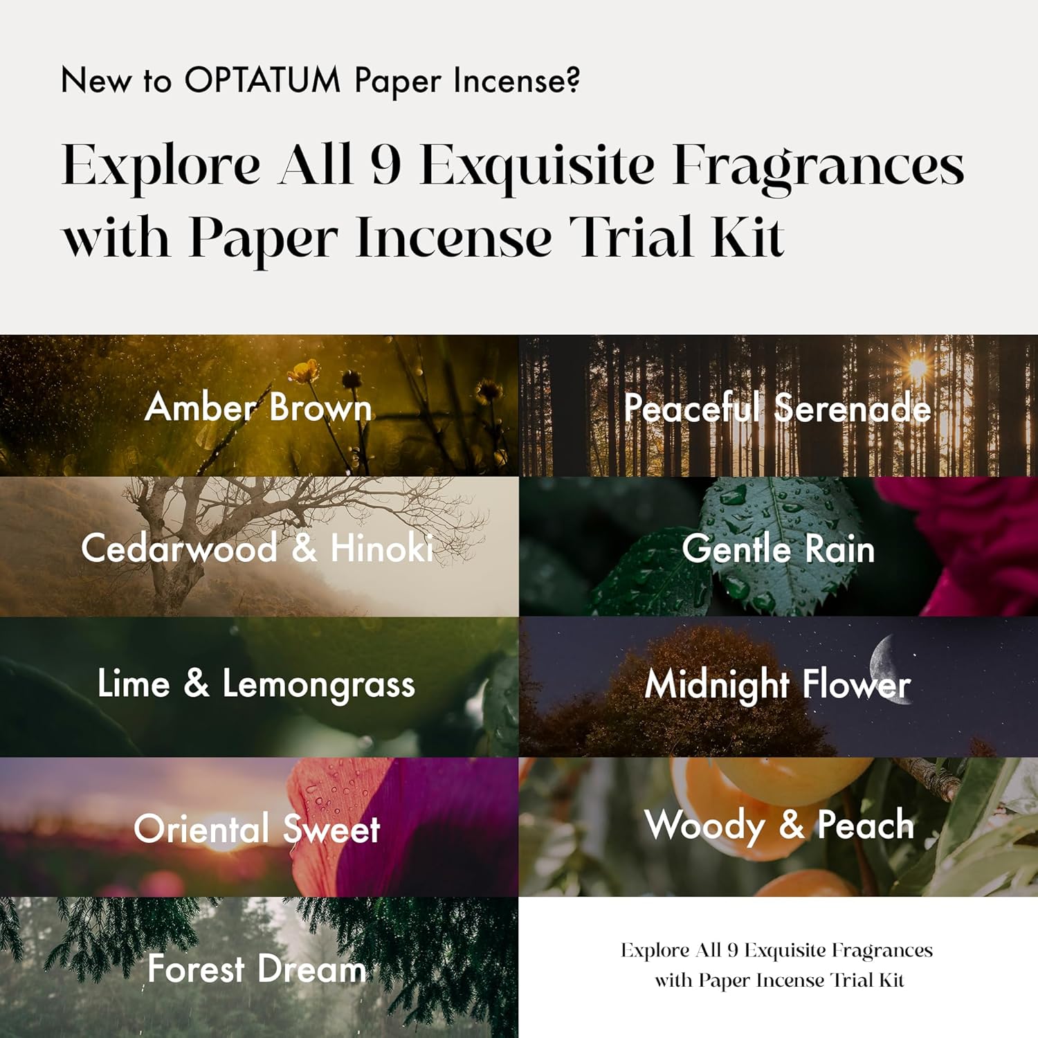 OPTATUM Paper Incense Trial Kit with 36pcs