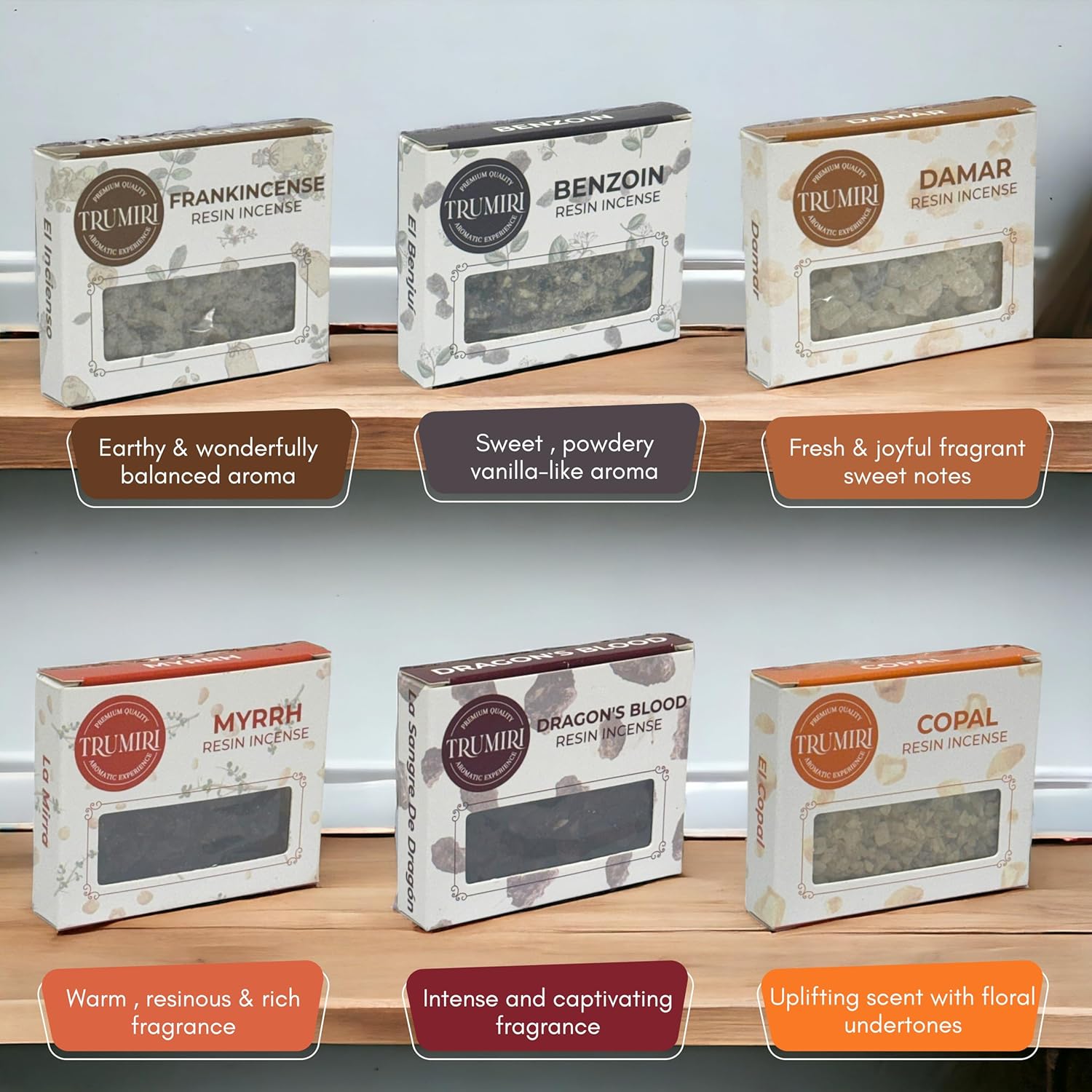 Trumiri Resin Incense Variety Pack 6x30g