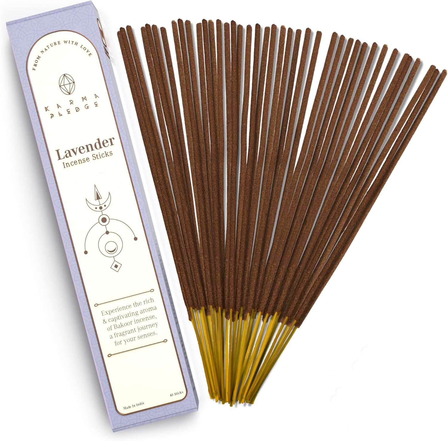 KARMAPLEDGE Lavender Incense Sticks 40 Count