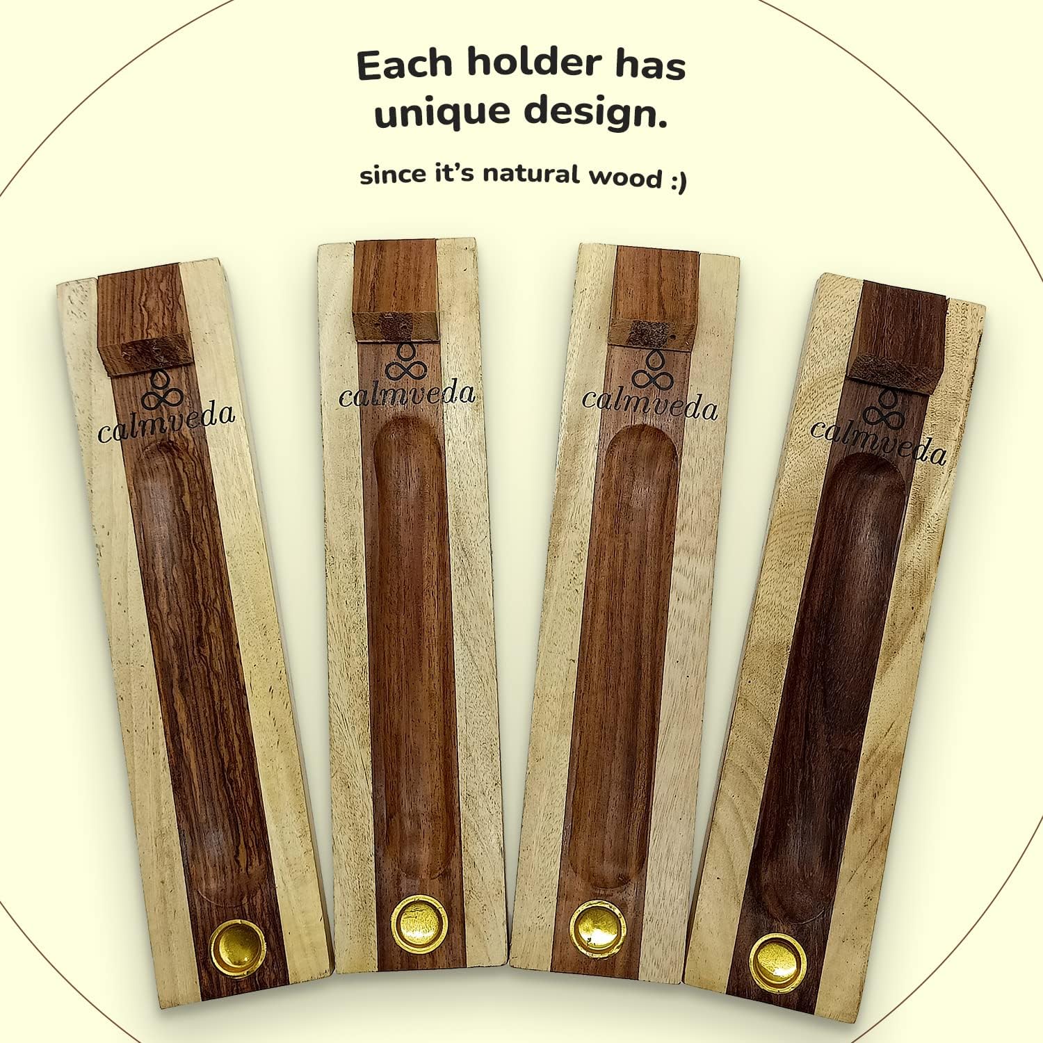 Rosewood Incense Holder for Sticks - 11 Inch Dual Burners with Cone Holder