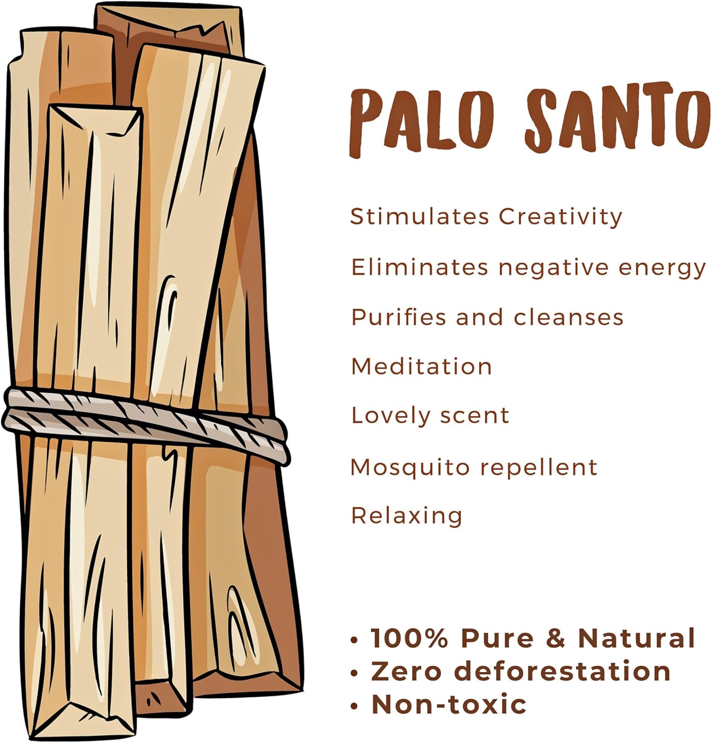Palo Santo Sticks - 10-15 Sticks Sustainably Harvested from Peru