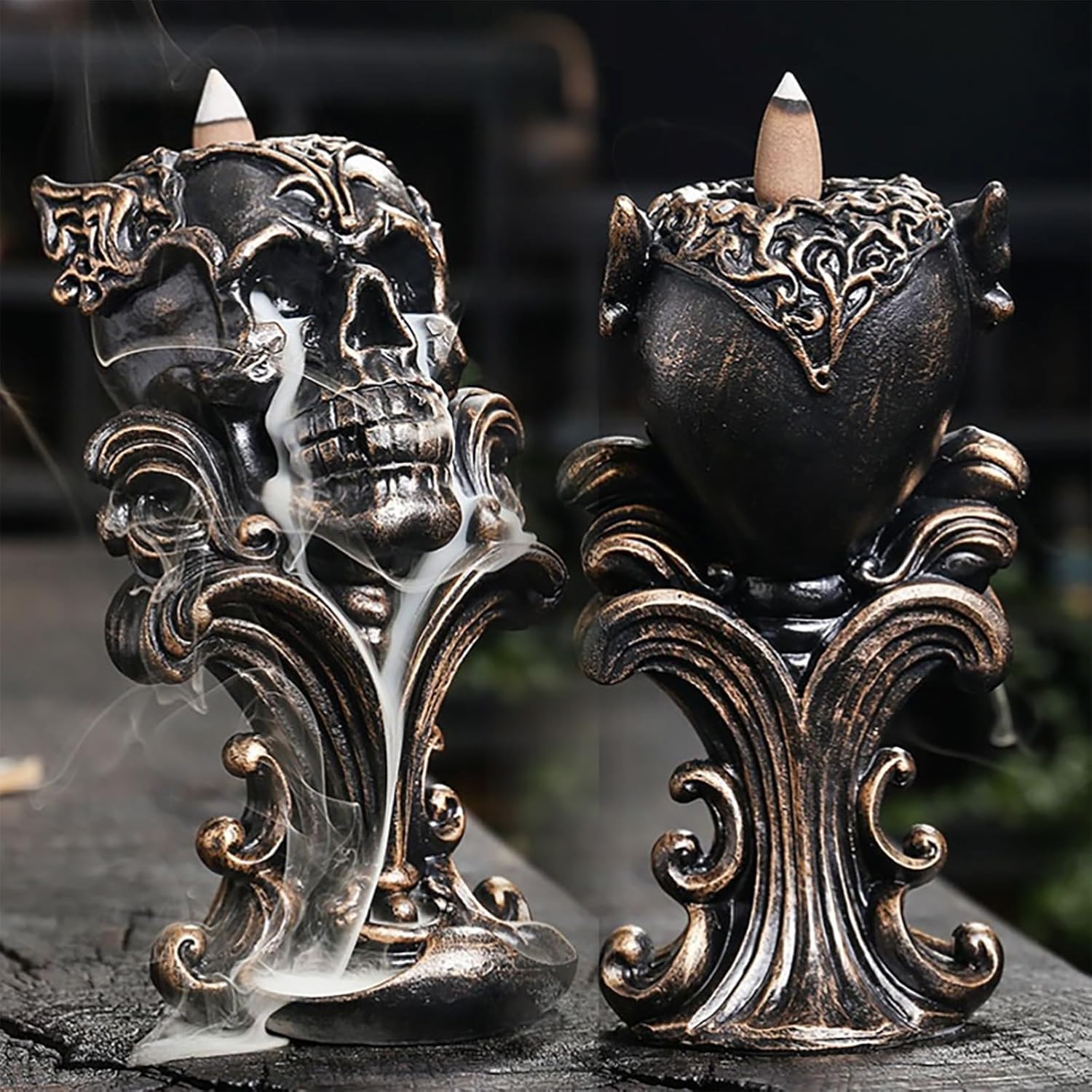 Comeon Backflow Incense Burner Skull Design