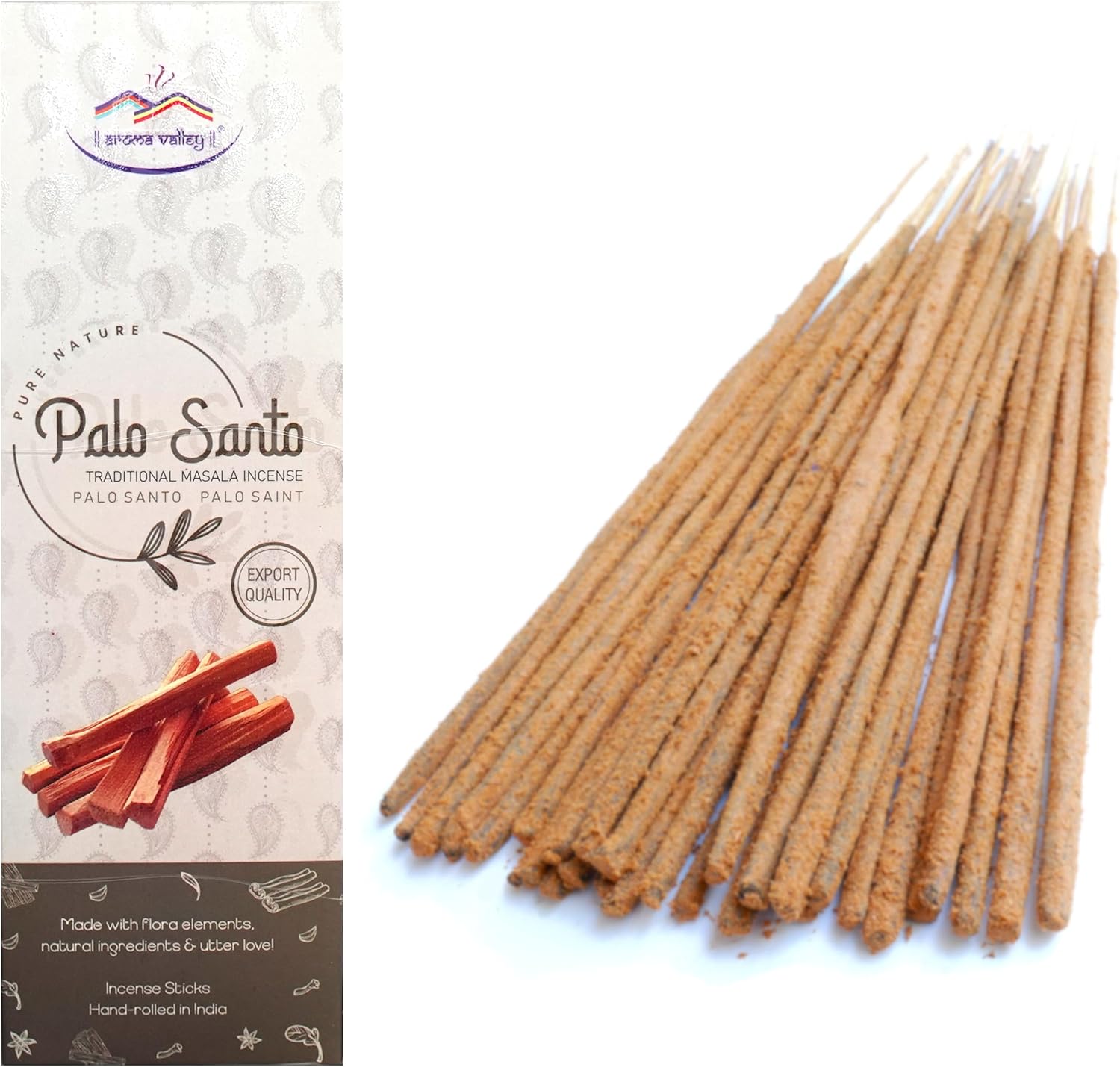Aroma Valley Palo Santo Incense Sticks - 50 Sticks Approx
