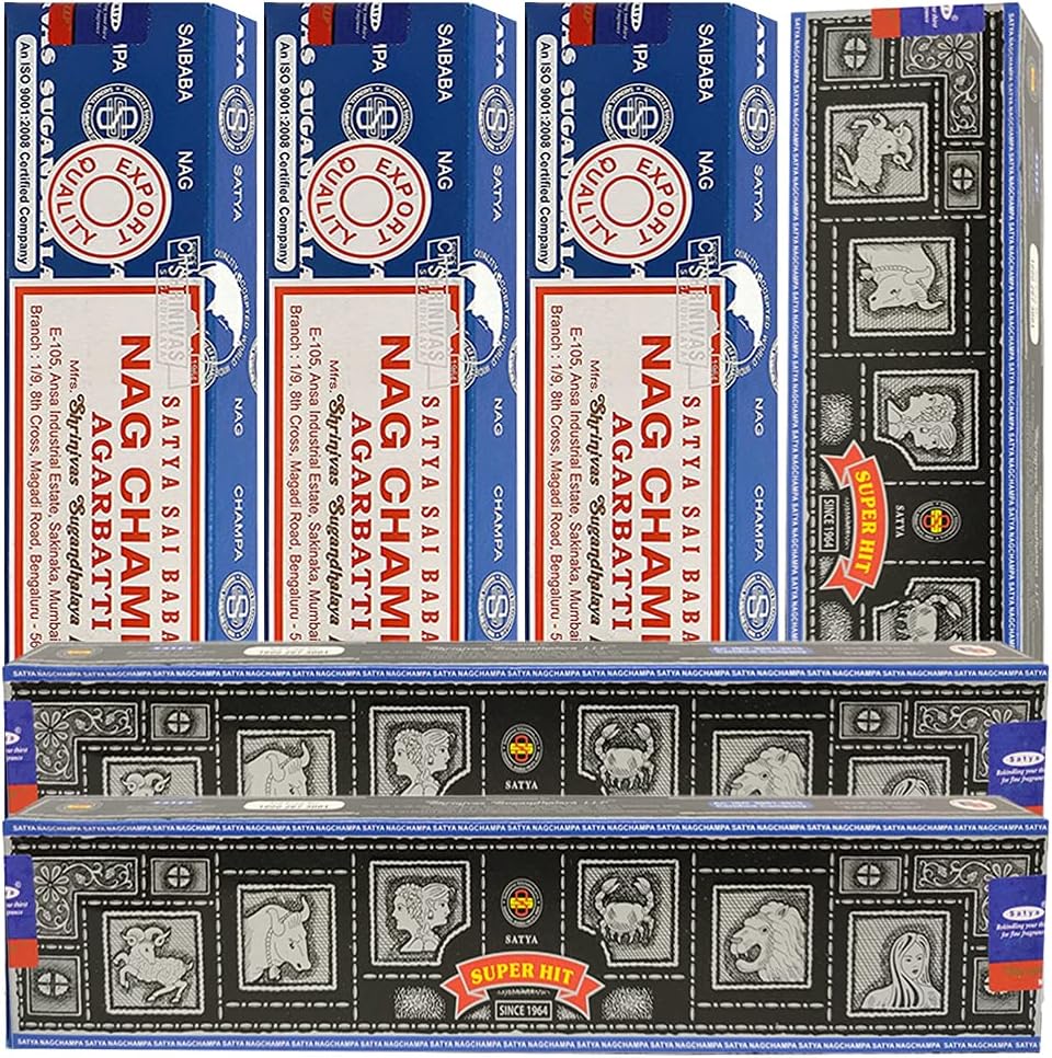 TRUMIRI Nag Champa Super Hit Incense Sticks Bundle with Holder
