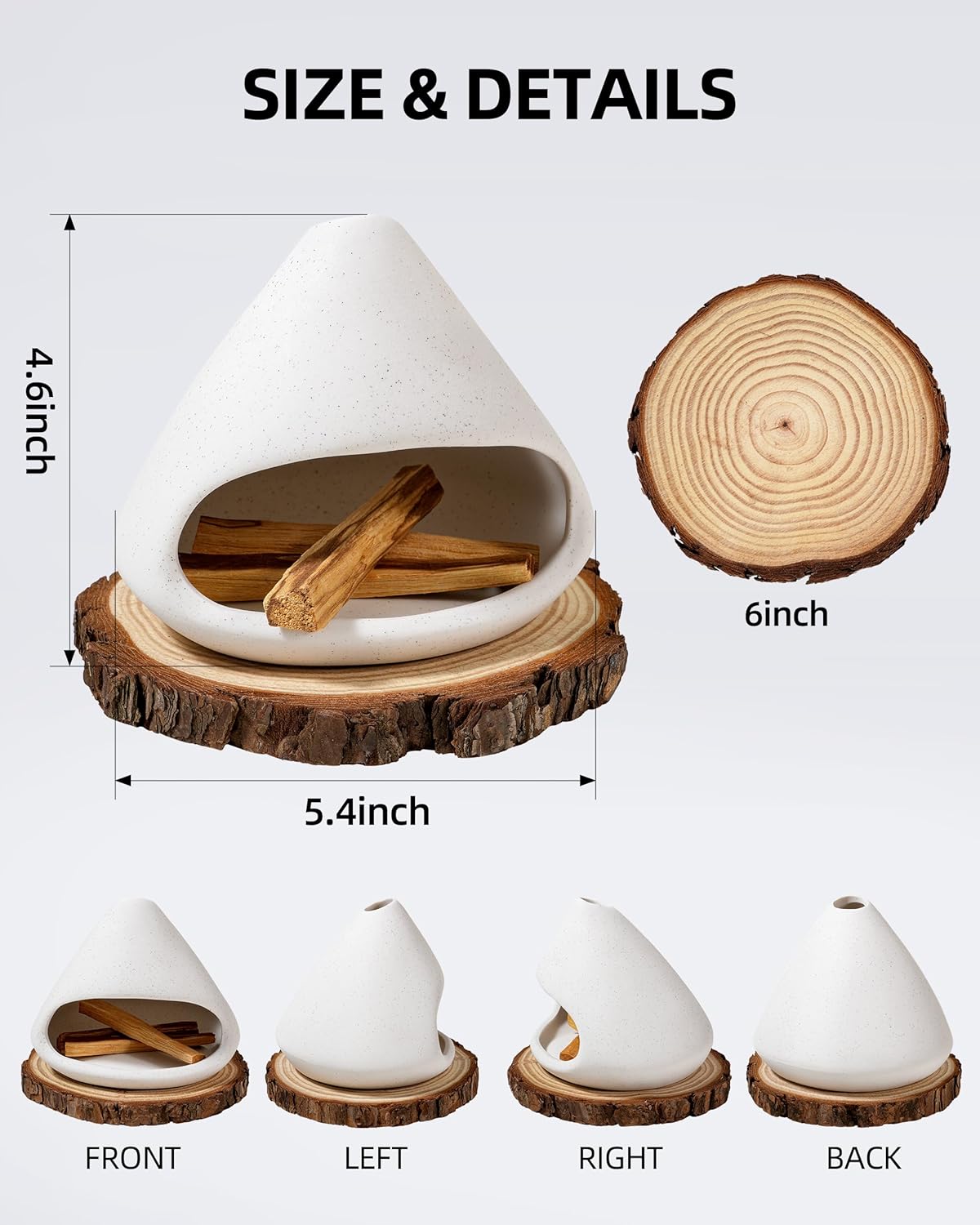 Stylish Incense Burner for Palo Santo and Sage