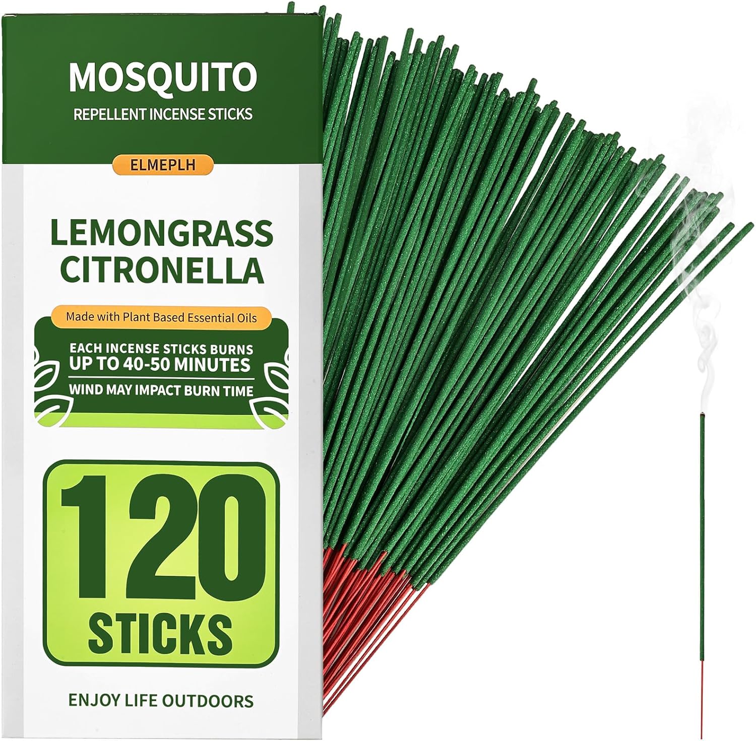 Elmeplh Mosquito Repellent Incense Sticks 120pcs Box