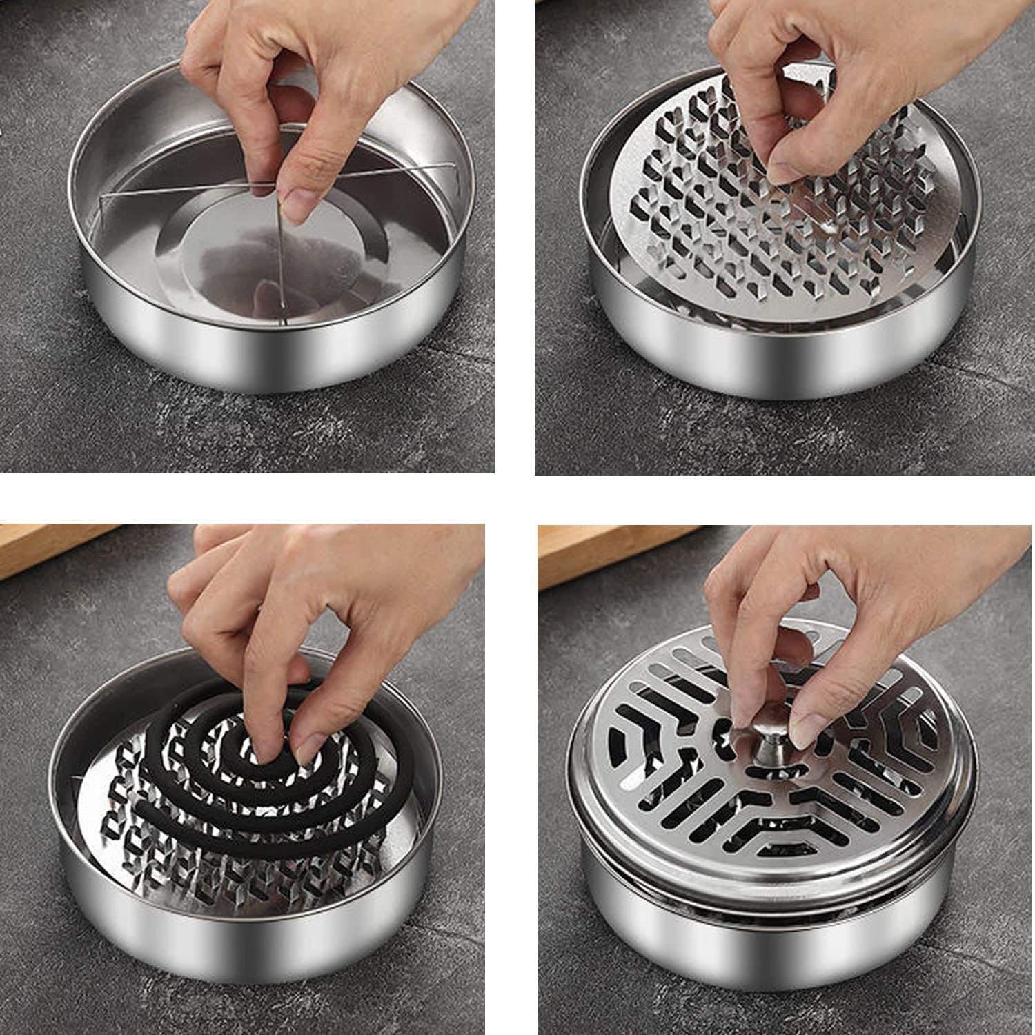 BO SHER 4 Portable Mosquito Coil Holder with Handle