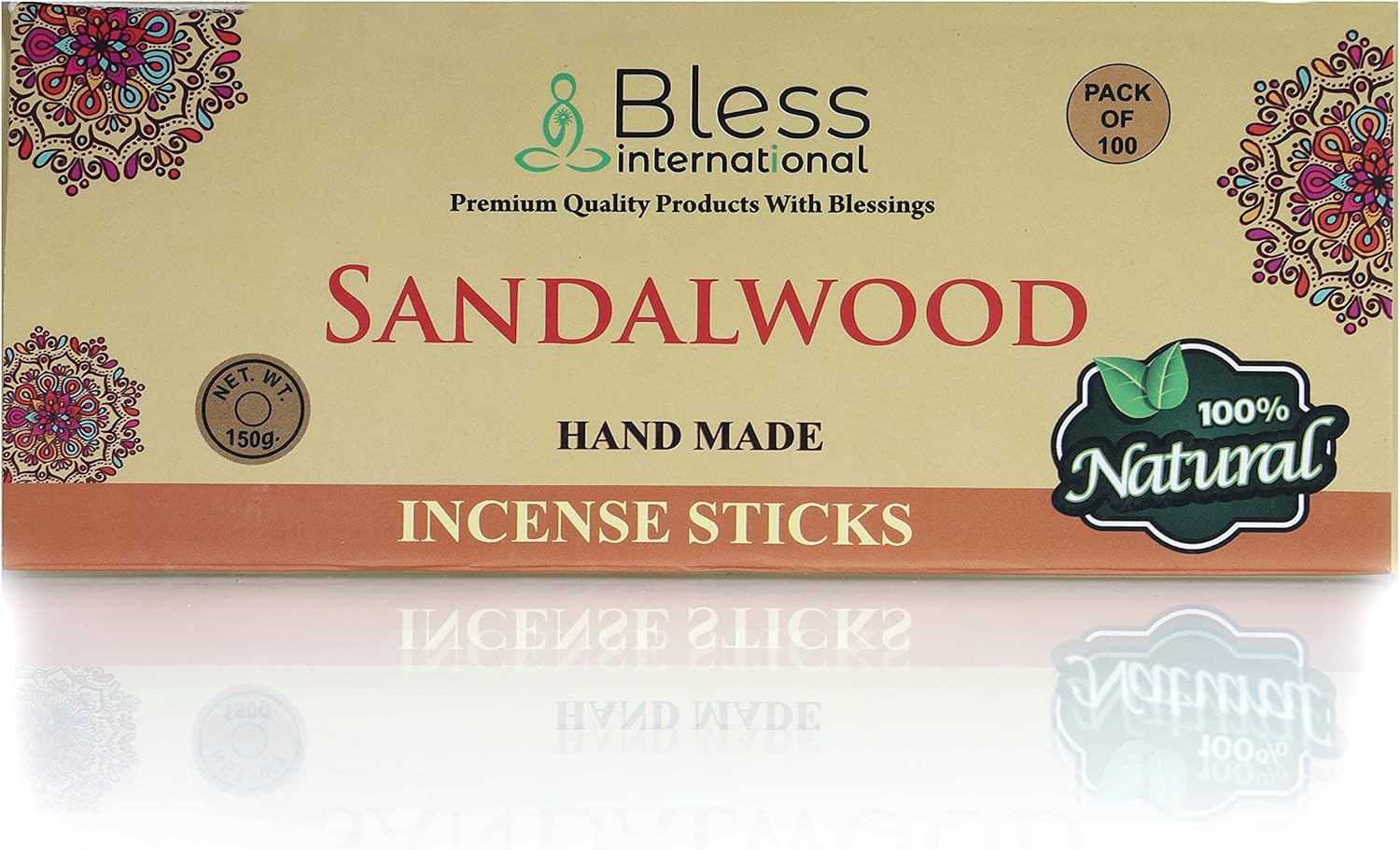 Bless Natural Sandalwood Incense Sticks 100 Sticks