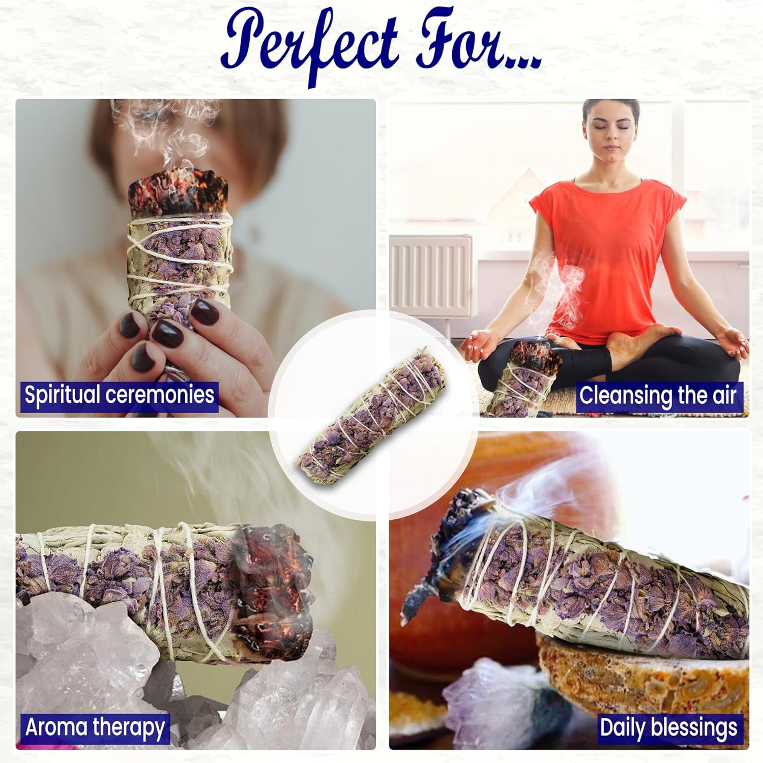 Lavender White Sage Incense Sticks for Cleansing and Calming