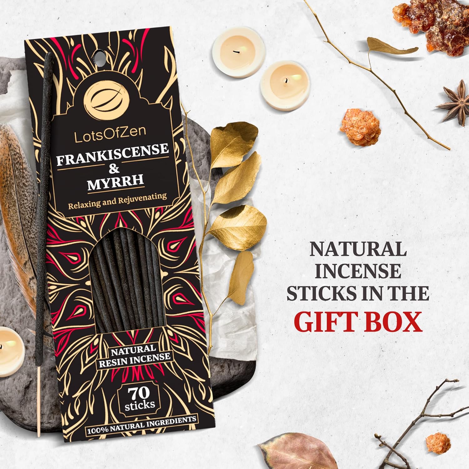 Frankincense and Myrrh Incense Sticks 70 Pack