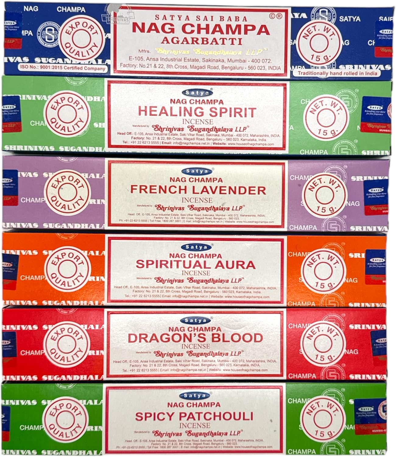 Dinil Satya Incense Sticks Assorted Set of 6 Pack