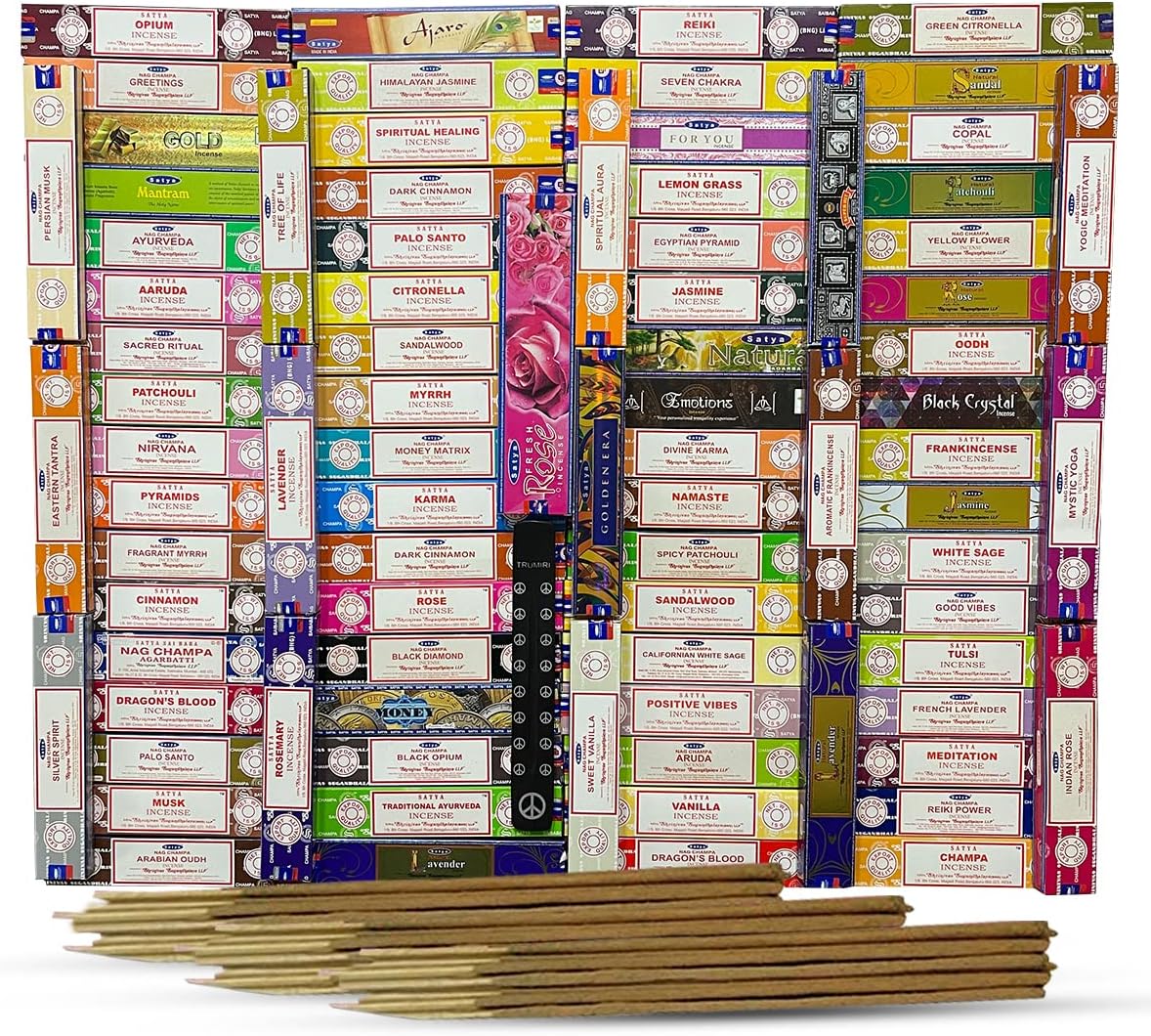 Satya Incense Sticks Variety Pack with Holder