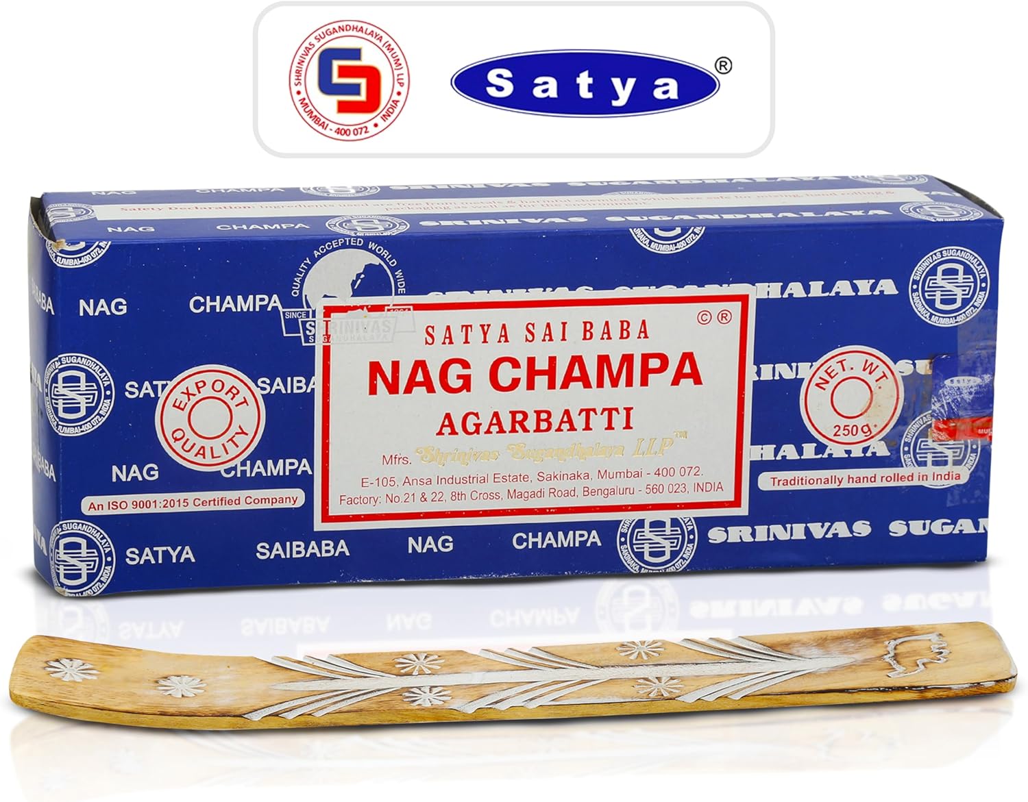 Raajsee Incense Stick Holder Bundle with Nag Champa 250g Pack