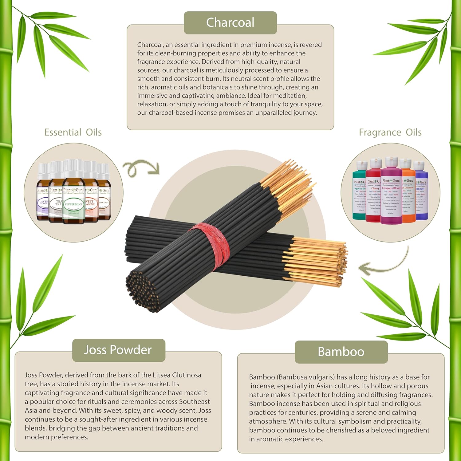 Frankincense and Myrrh Exotic Incense Sticks 7 Inch - 1 Bundle 85-100 Sticks