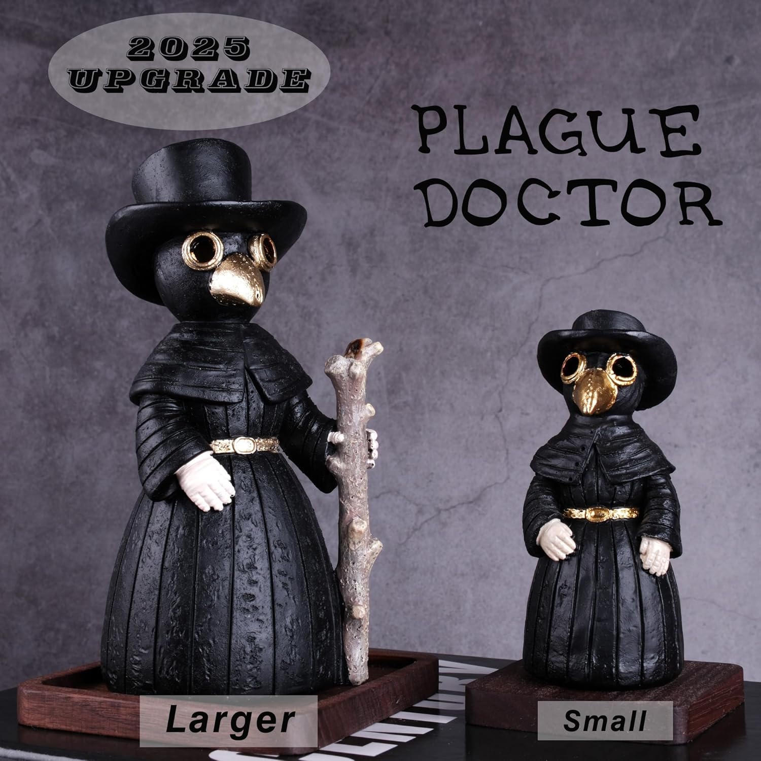 2025 Upgrade Plague Doctor Incense Holder Handmade Resin Decoration for Home and Stress Relief