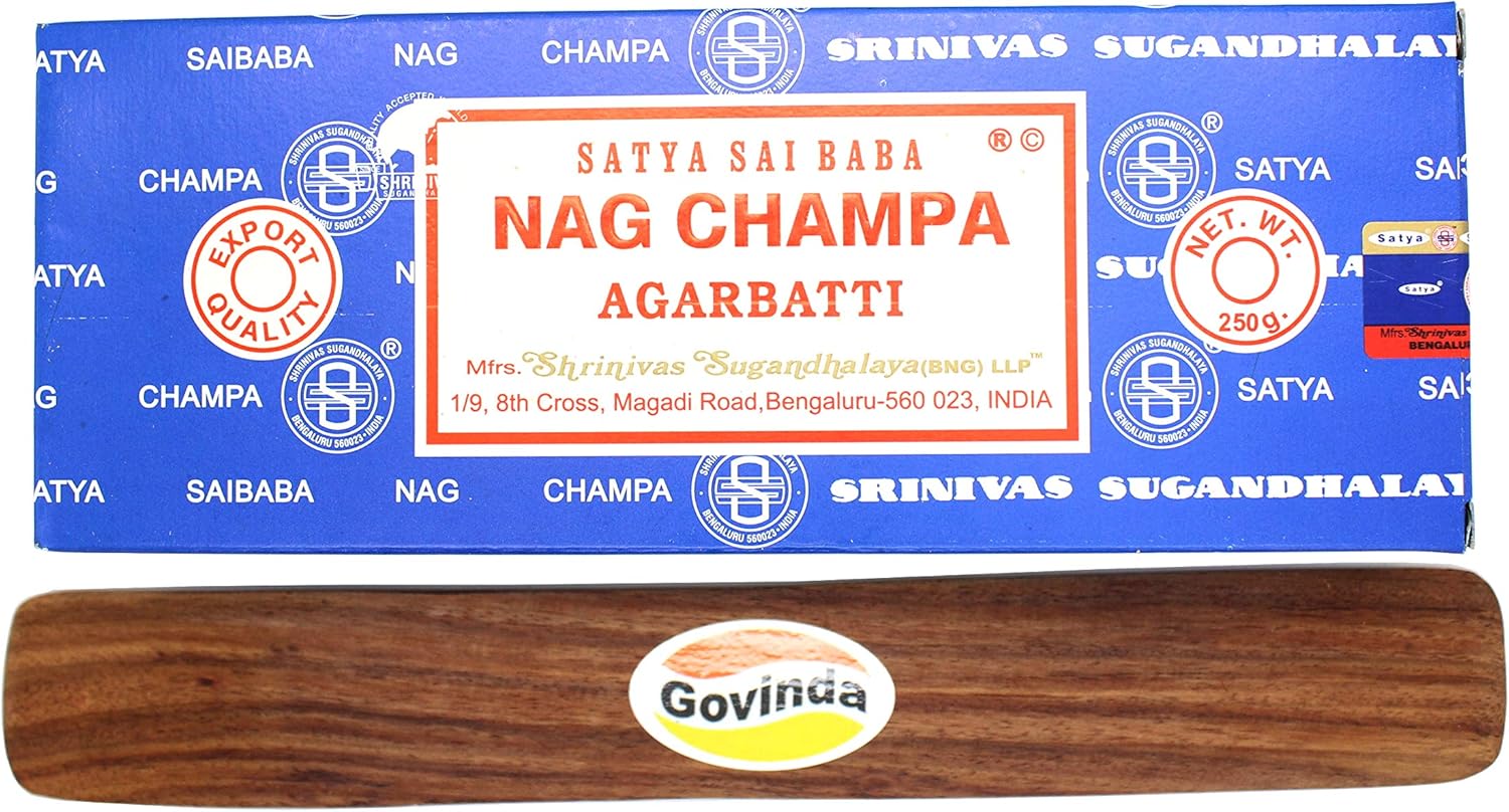 Govinda Nag Champa Incense 250 Grams with Holder