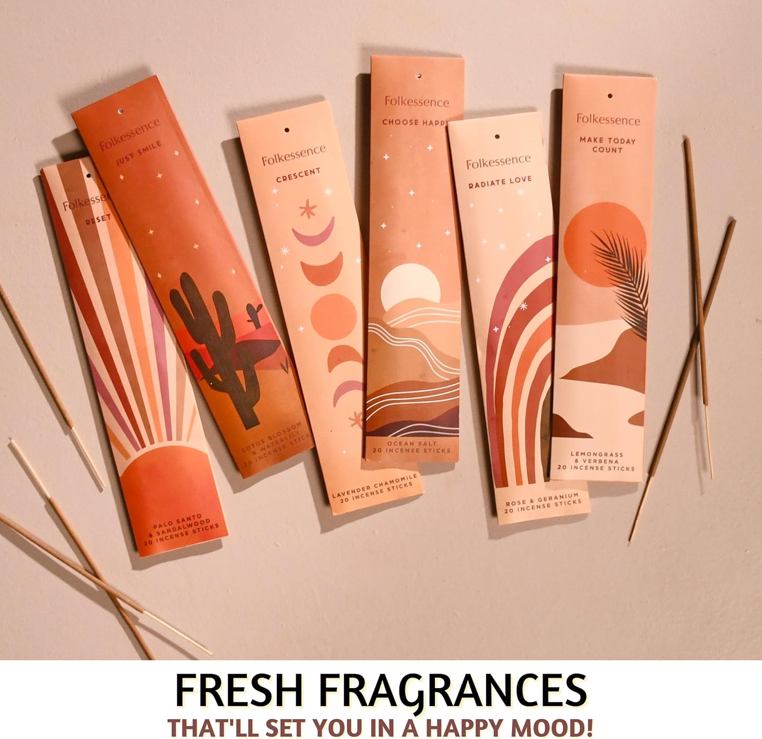 Folkulture Incense Sticks Set of 6 120 Sticks 45 Min Burn Time