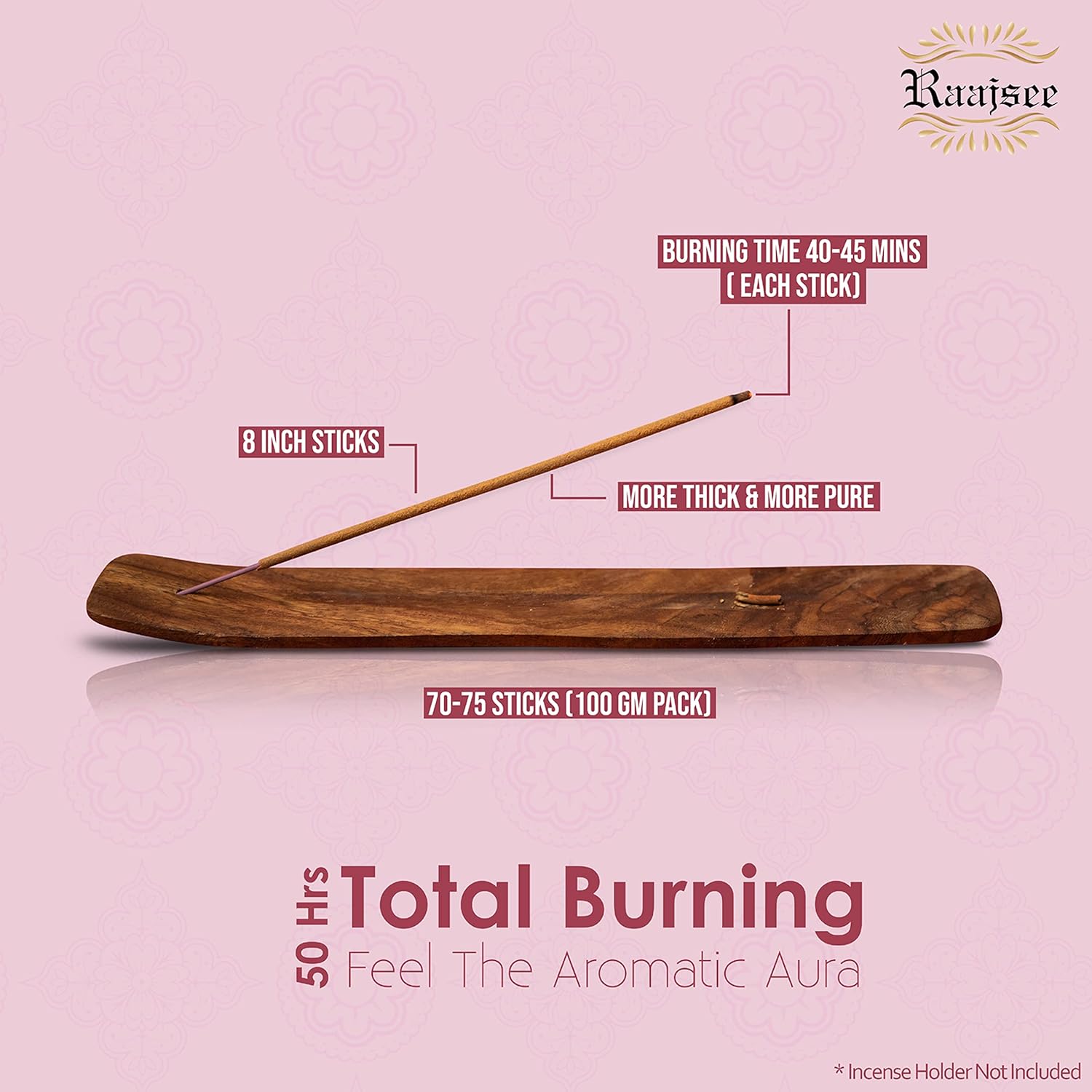 Raajsee Japanese Rose Incense Sticks 100 Gm Pack