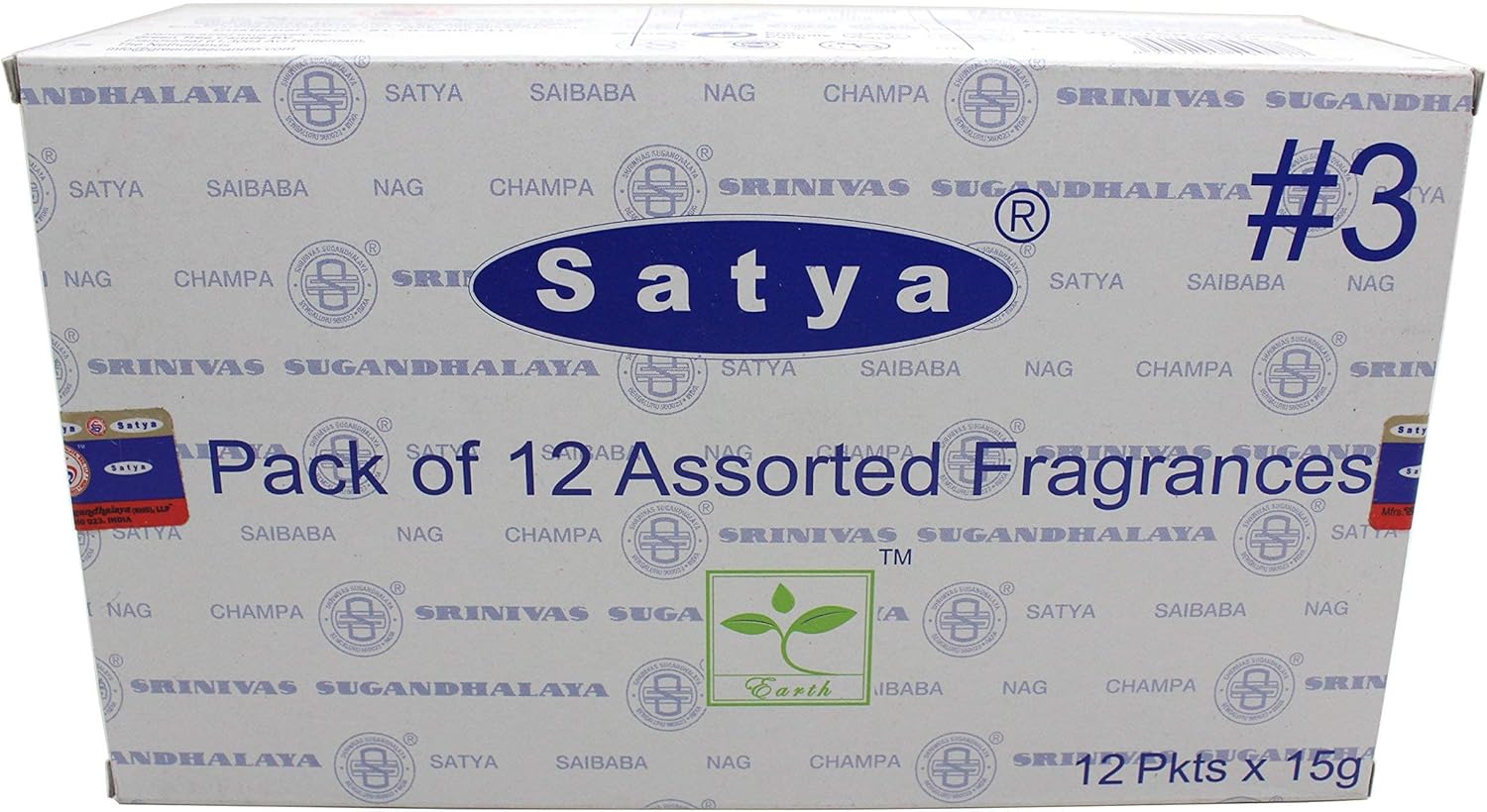 Set of 12 Nag Champa Incense Sticks by Satya