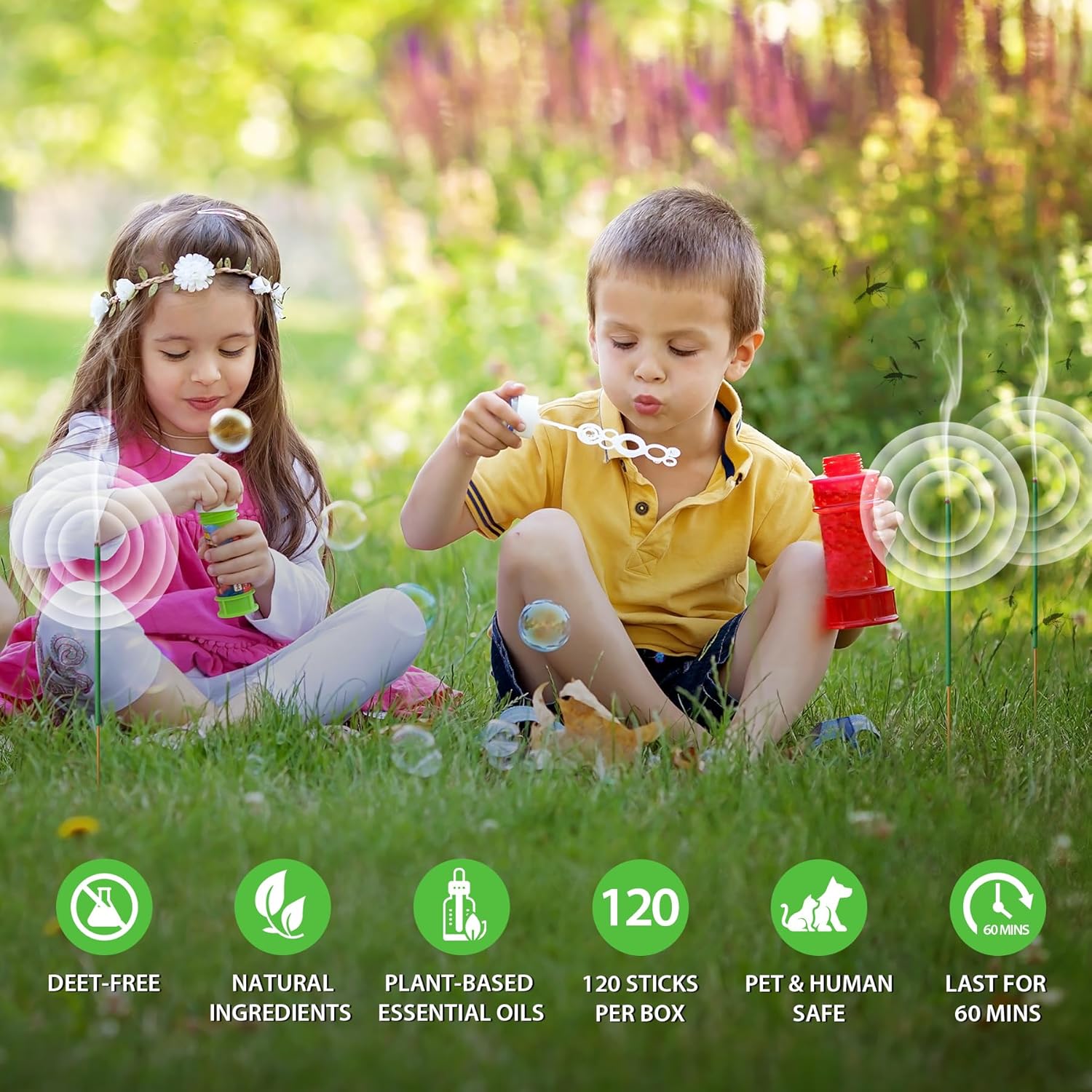 BugBai Mosquito Repellent 120 PCS Incense Sticks