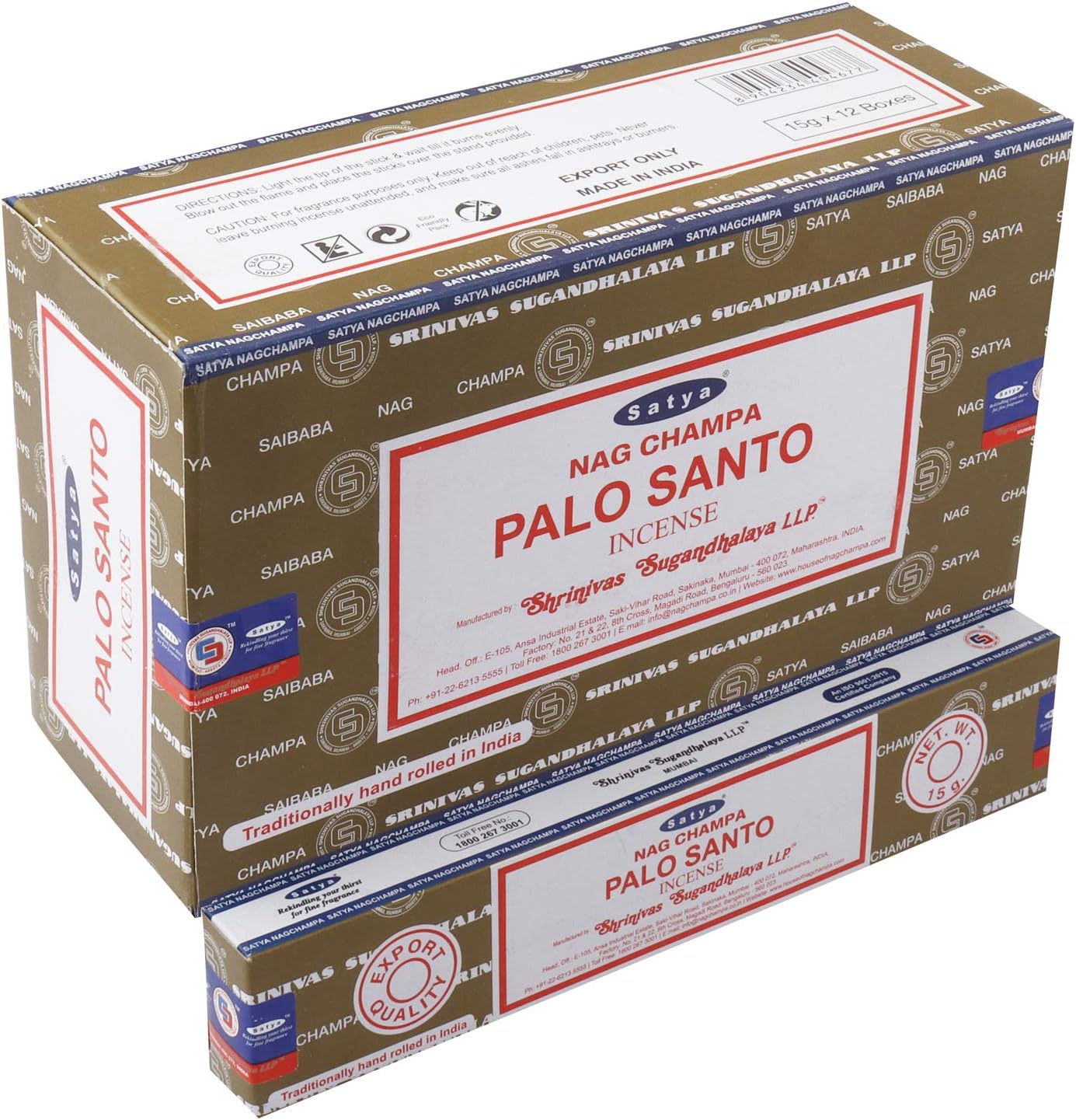Satya Palo Santo Incense Sticks 12 Packs 15 Grams