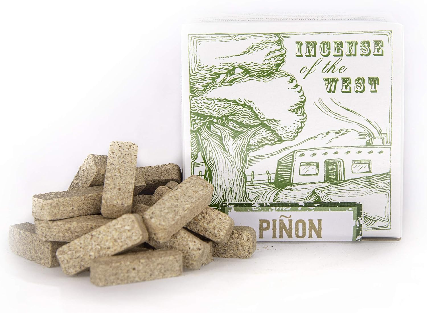 Pine Natural Wood Incense Bricks 40 Count - Made in the USA