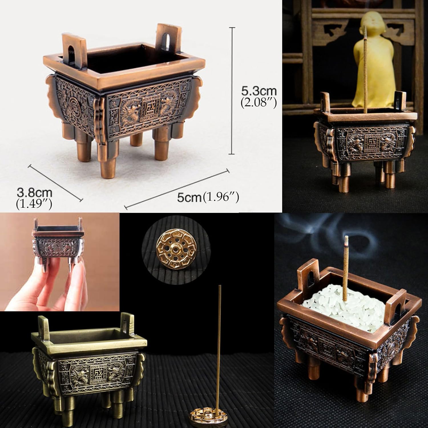 Trendbox Model B Mini Vintage Style Incense Burner Holder