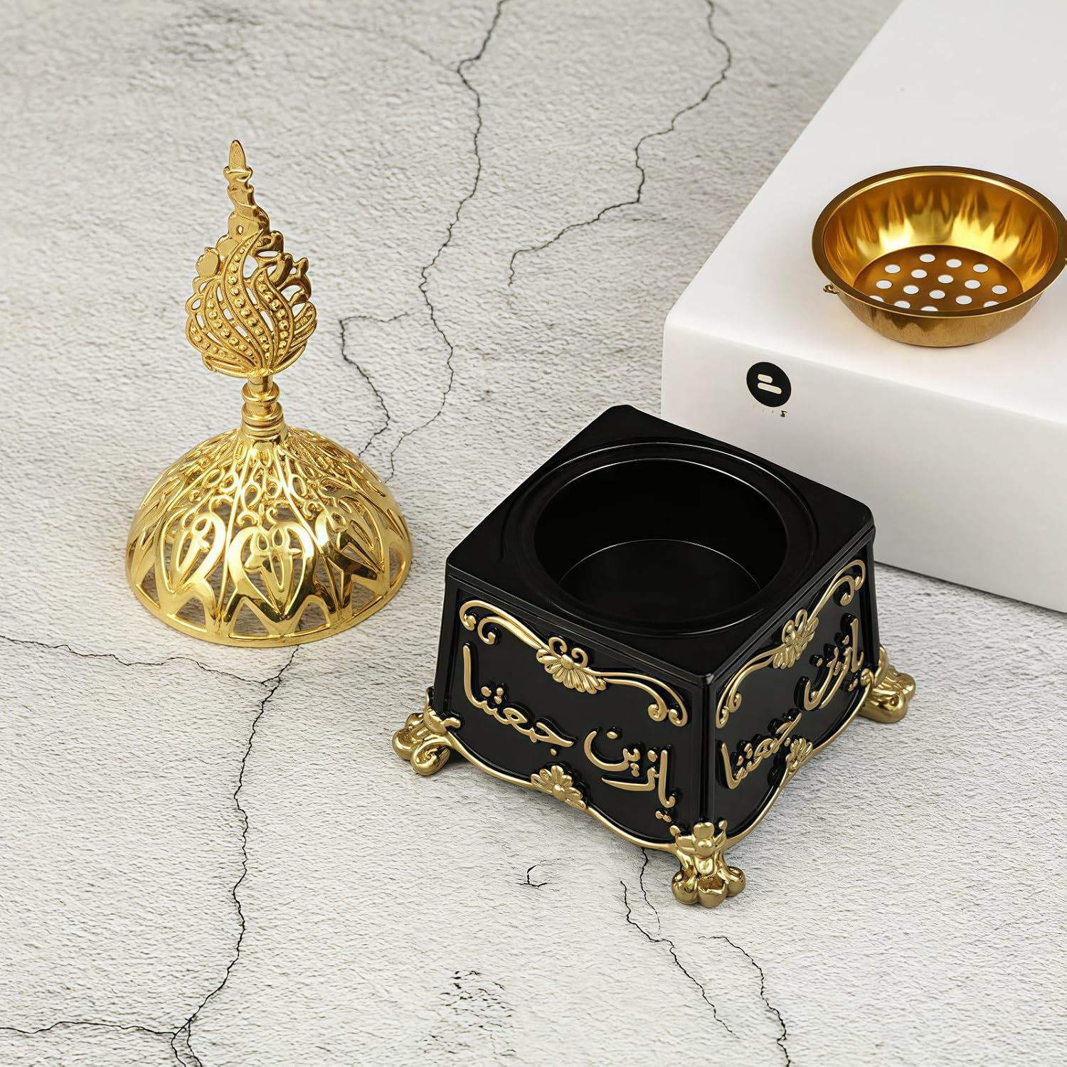 Zen Meditation Incense Burner - Resin Aromatherapy Decor for Home and Office