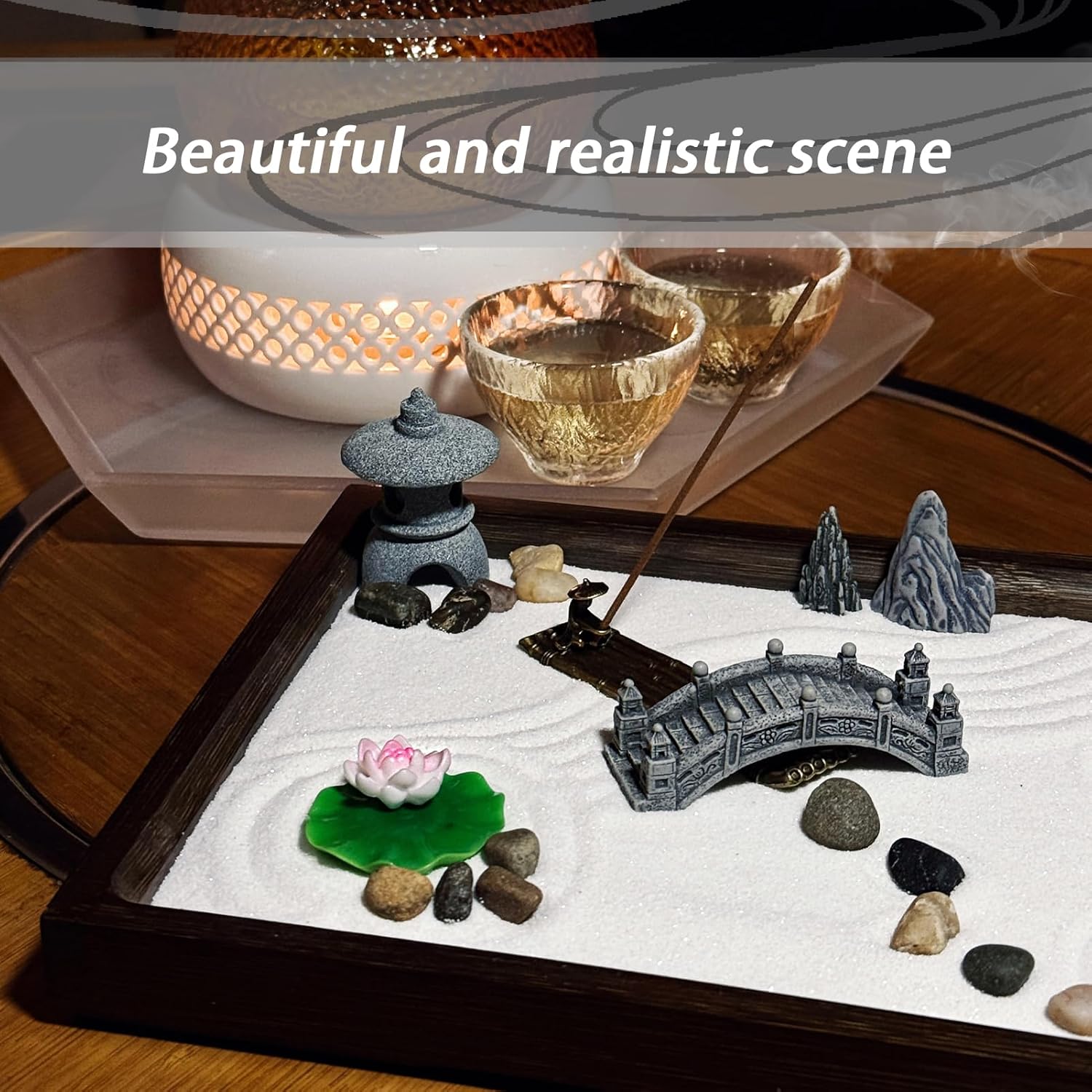 SRAYW Zen Garden Kit for Desk Decor