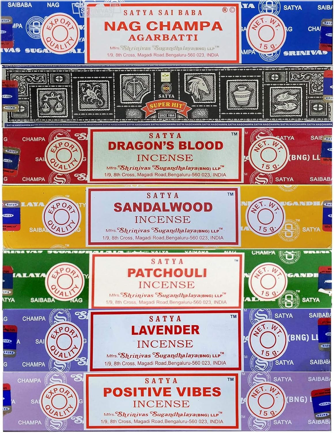 Giftbrit Satya Incense Gift Set 15gms x 7 Packs