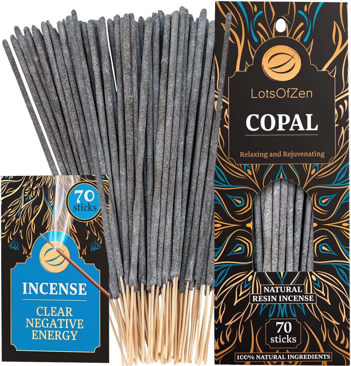 Lots Of Zen Copal Incense Sticks Smudge Kit 70 Pcs