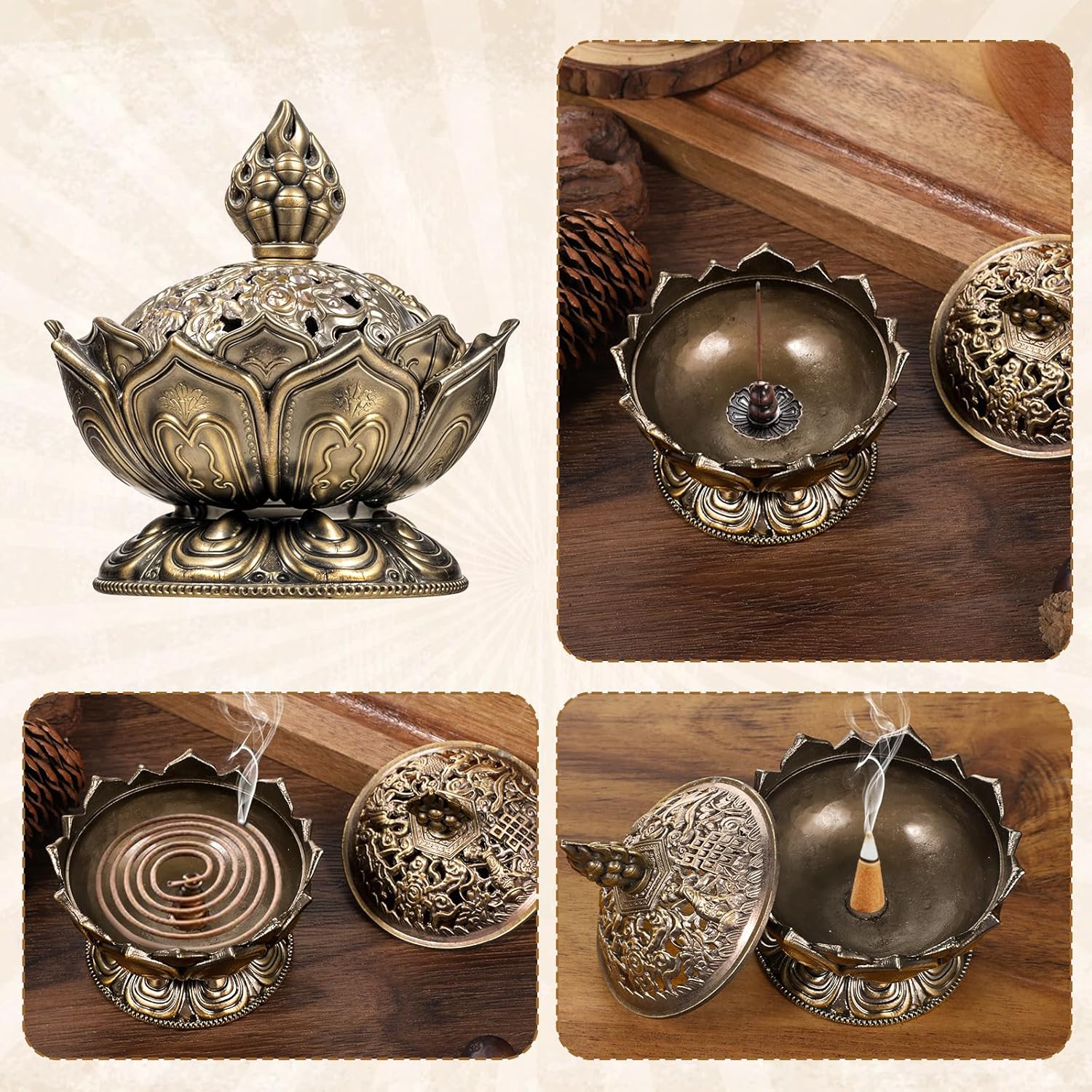 Classic Lotus Incense Burner Holder