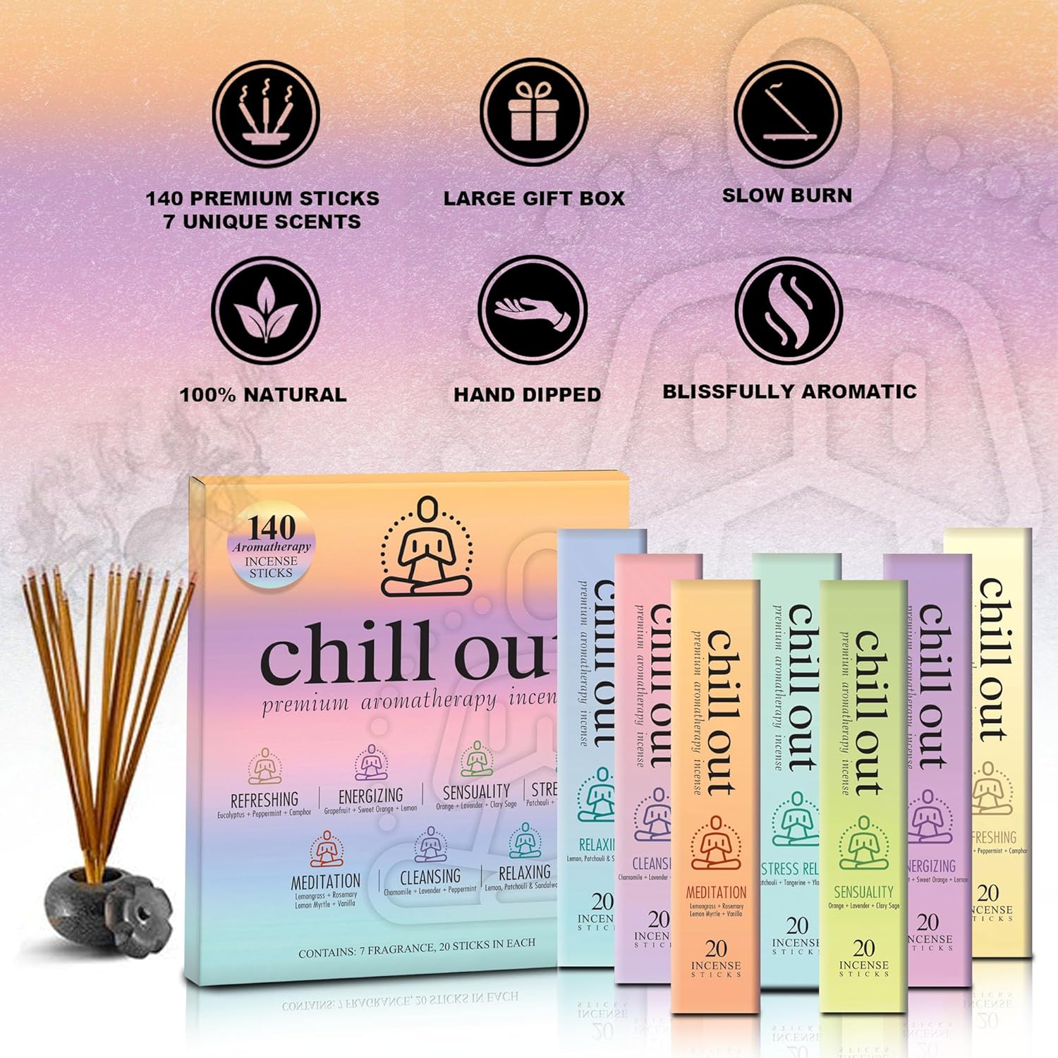 Mecka Aromatherapy Incense Sticks Gift Set