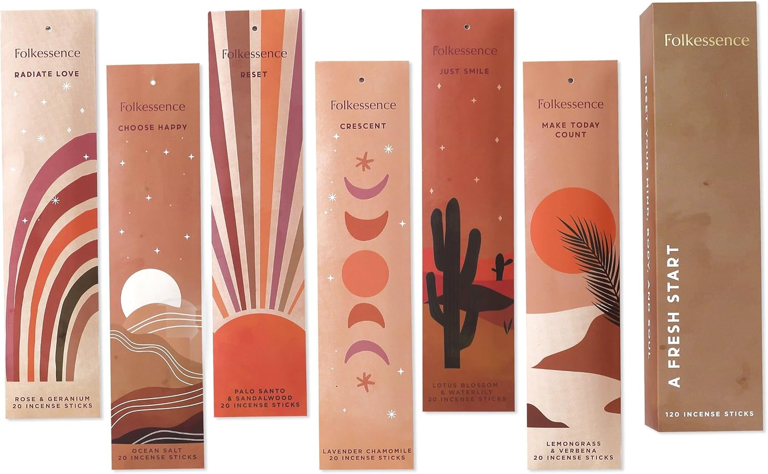 Folkulture Incense Sticks Set of 6 120 Sticks 45 Min Burn Time