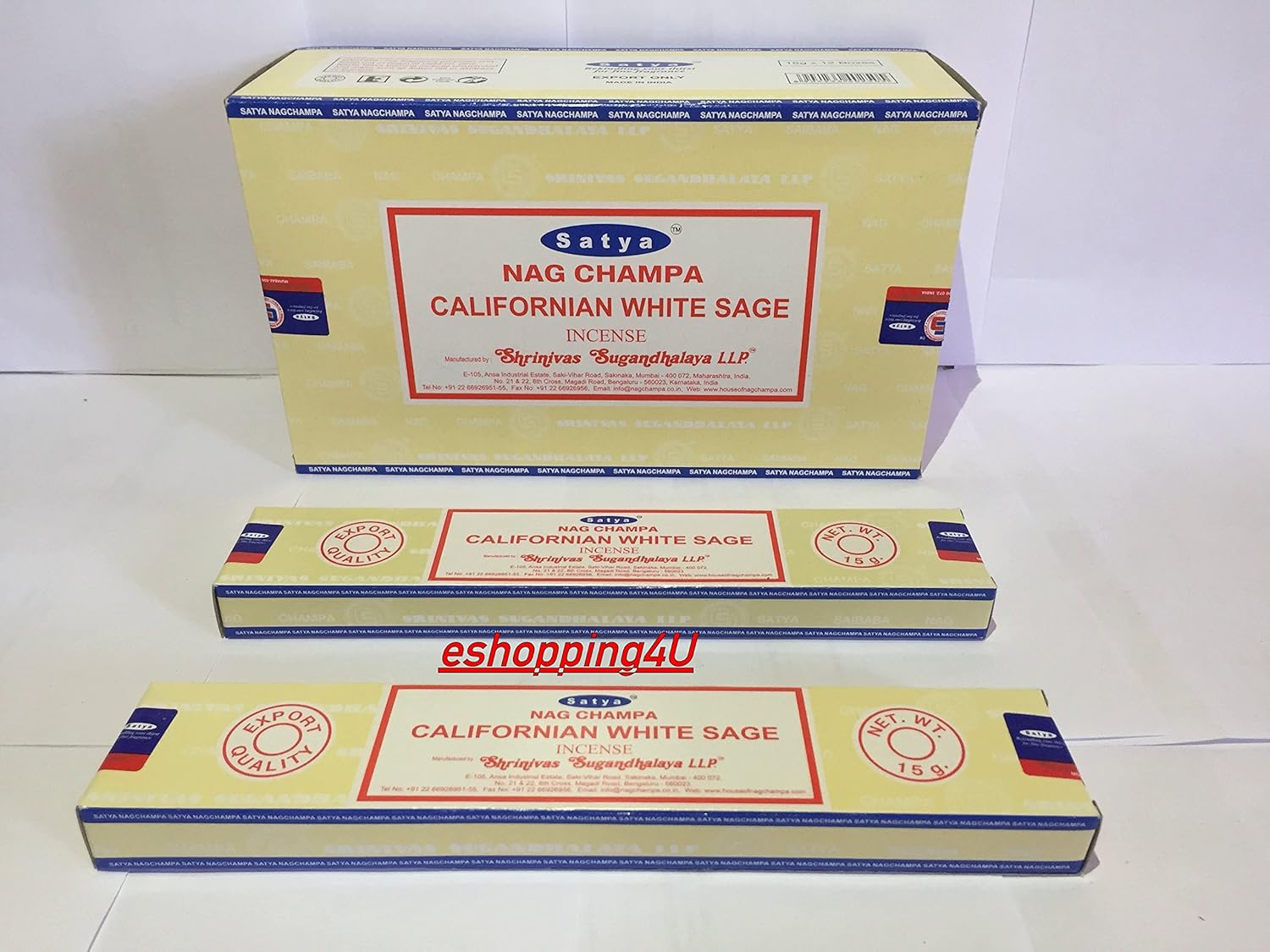 Satya Box of 12 Californian White Sage Incense Sticks