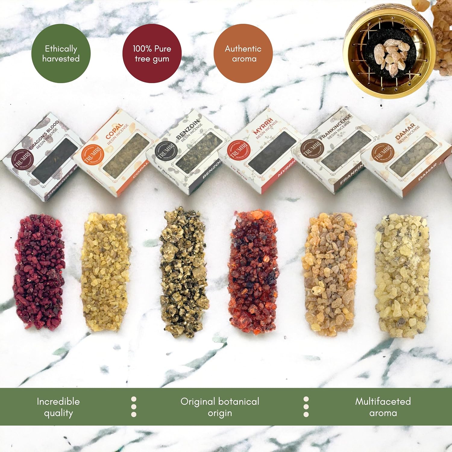 Trumiri Resin Incense Variety Pack 6x30g