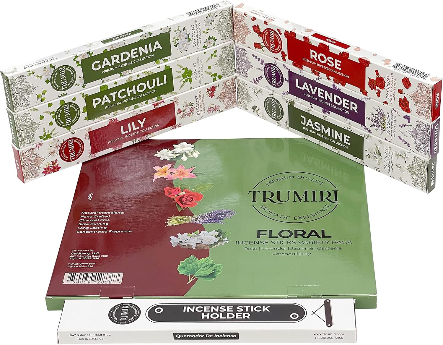 Floral Incense Sticks Variety Pack - 120 Count