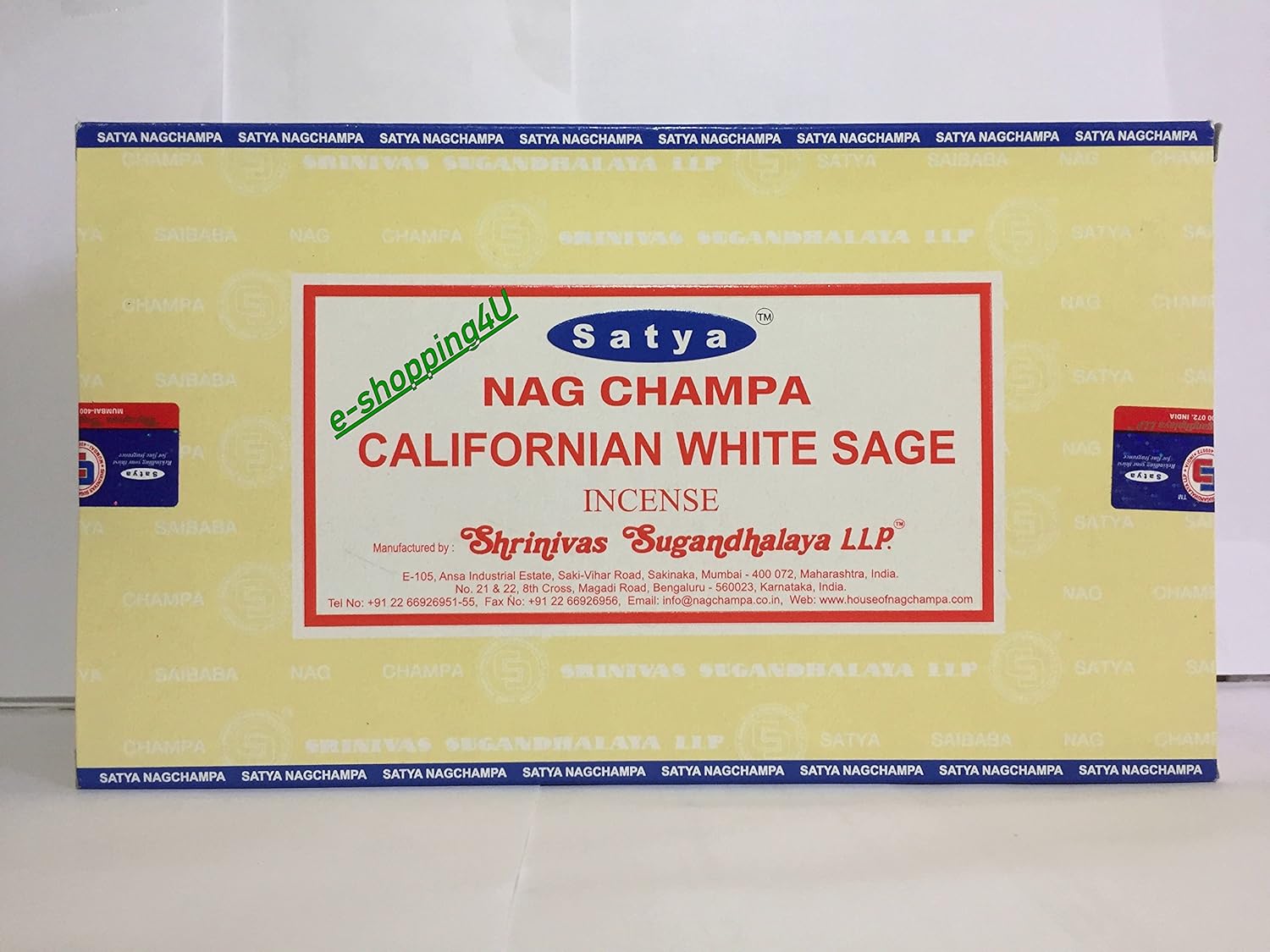 Satya Box of 12 Californian White Sage Incense Sticks