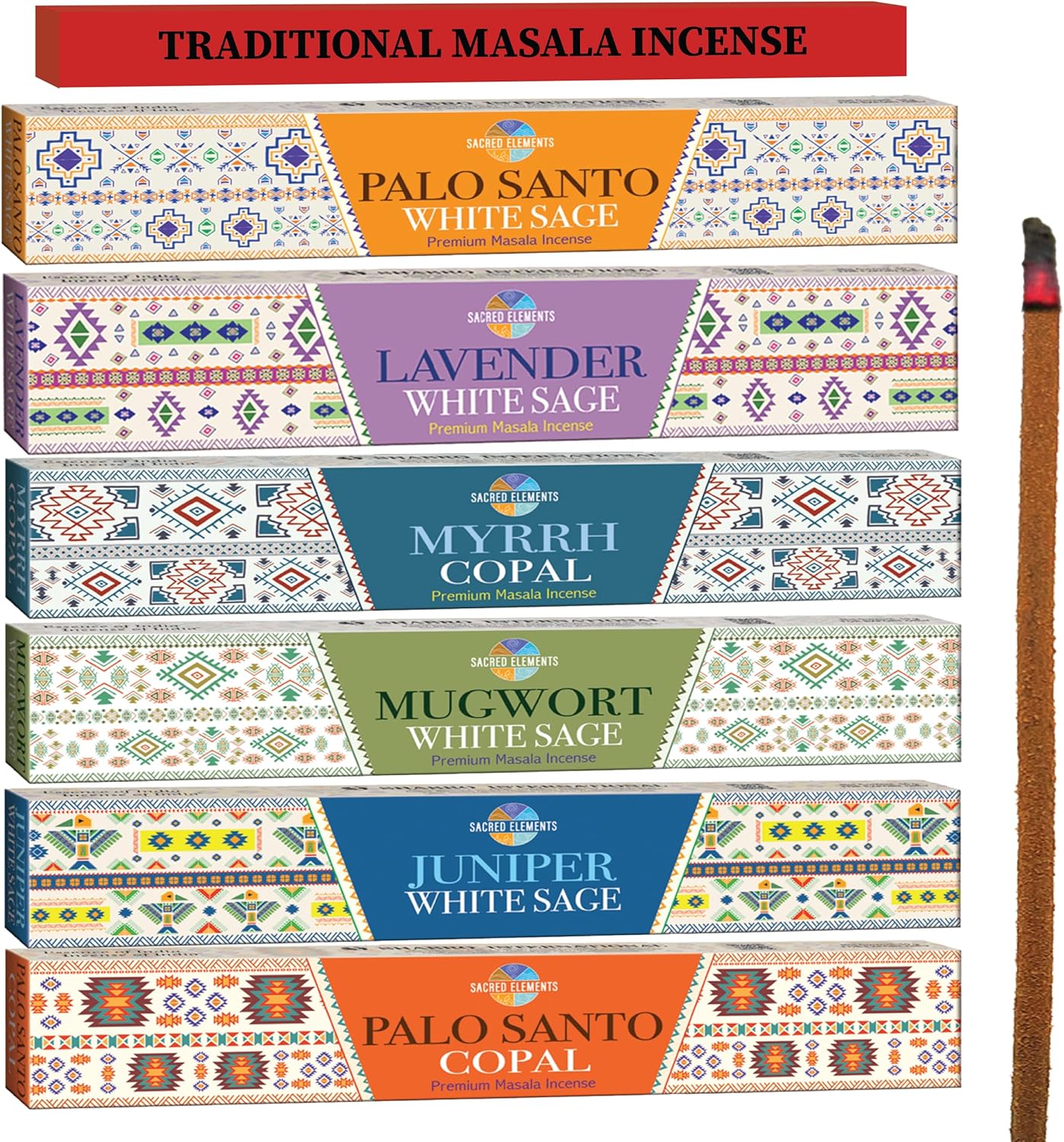 HEM Cleansing Incense Sticks Variety Pack - 6 Masala Incense