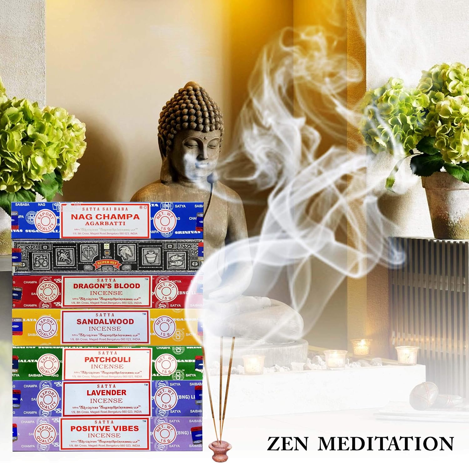 Satya Incense Gift Set 15g Pack of 7