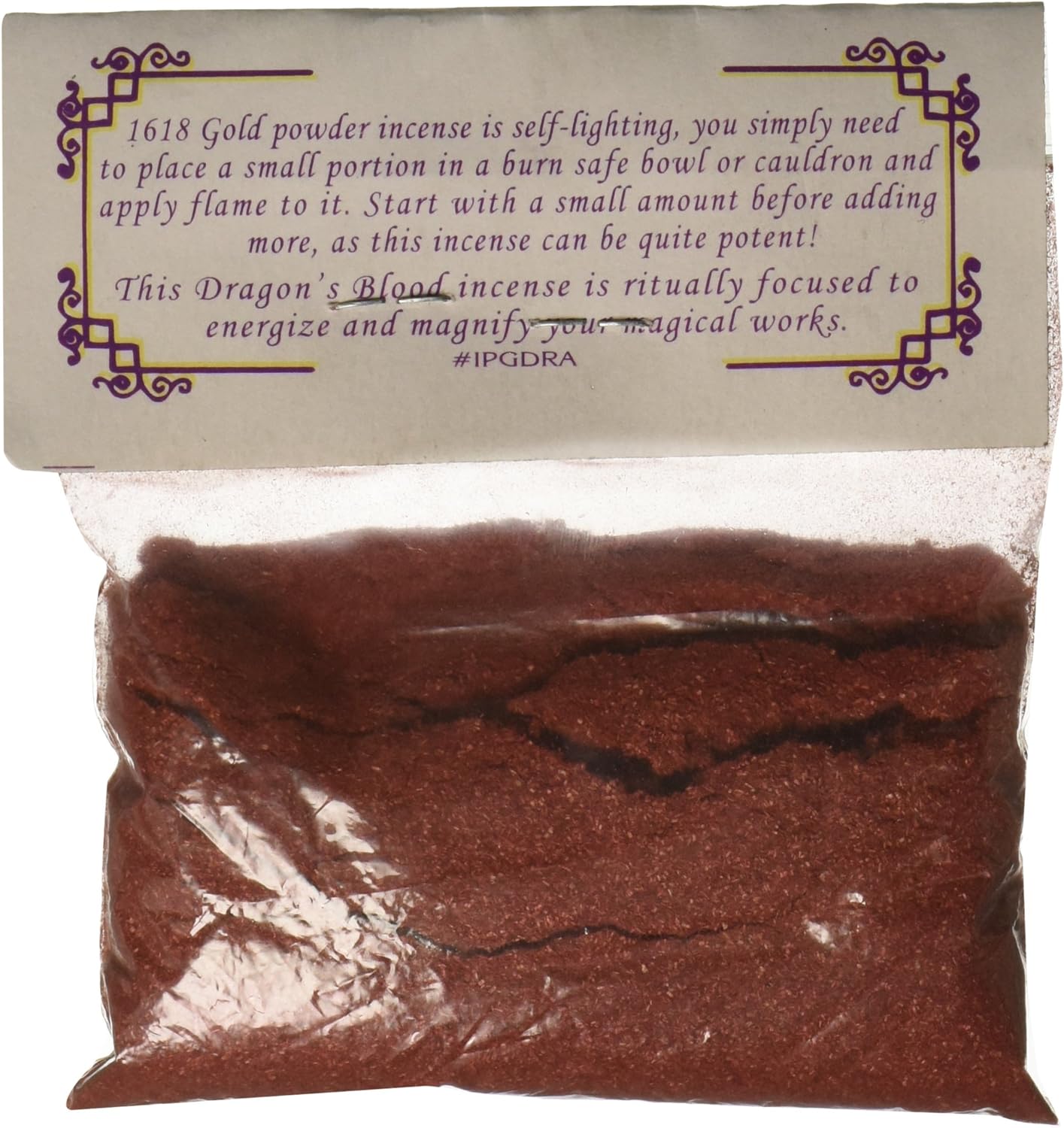 AzureGreen Dragons Blood Powder Incense 1618 Gold
