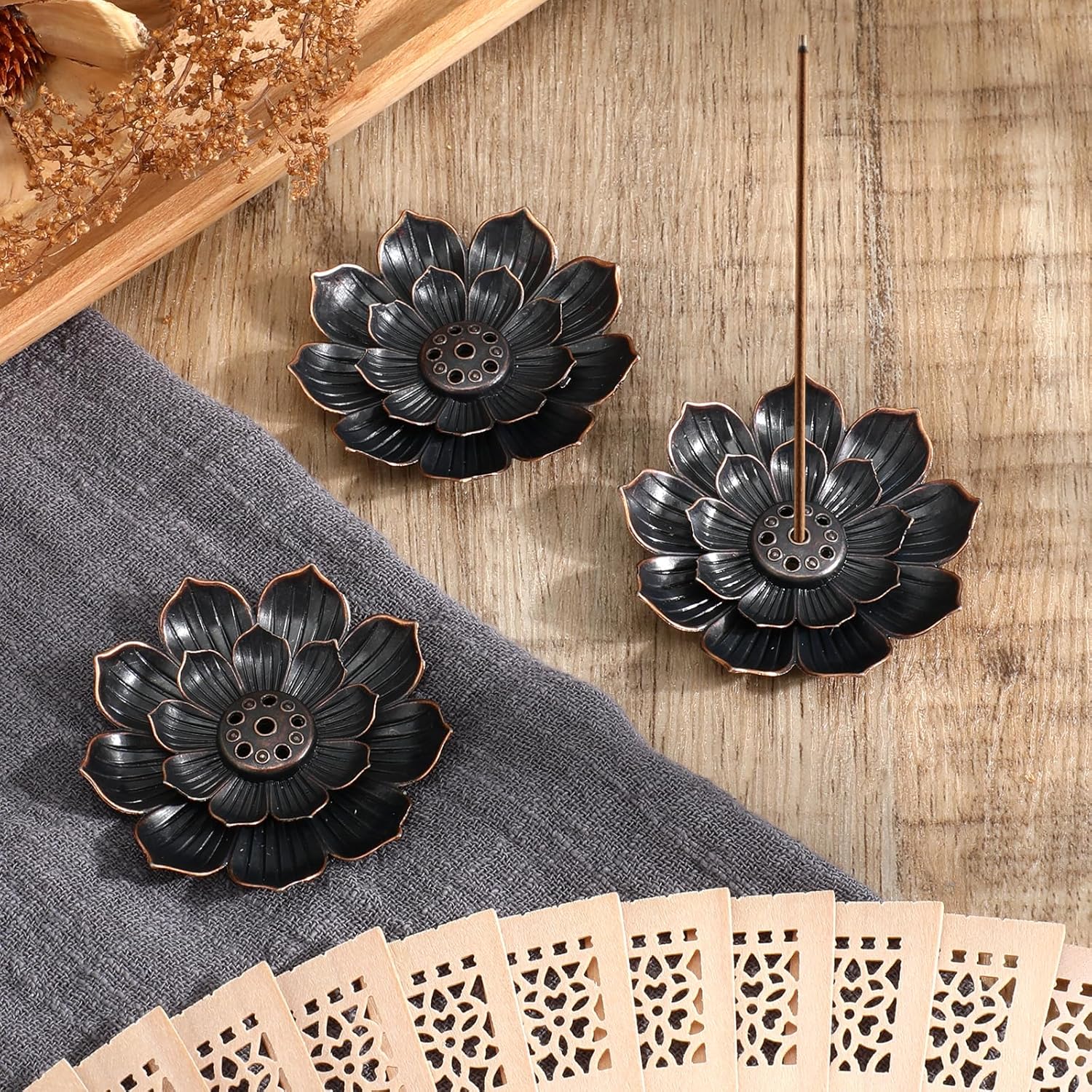 6 Pcs Lotus Incense Holders for Home Yoga Sauna SPA