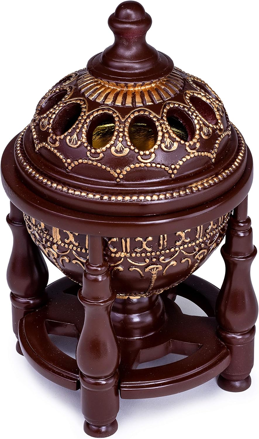 AM Charcoal Incense Burner - 4 Pillar Bakhoor Oud Holder 1