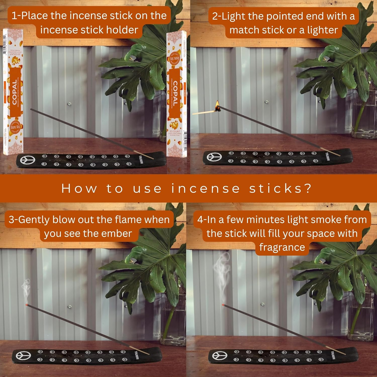 TRUMIRI Copal Incense Sticks - 40 Sticks Dual Pack