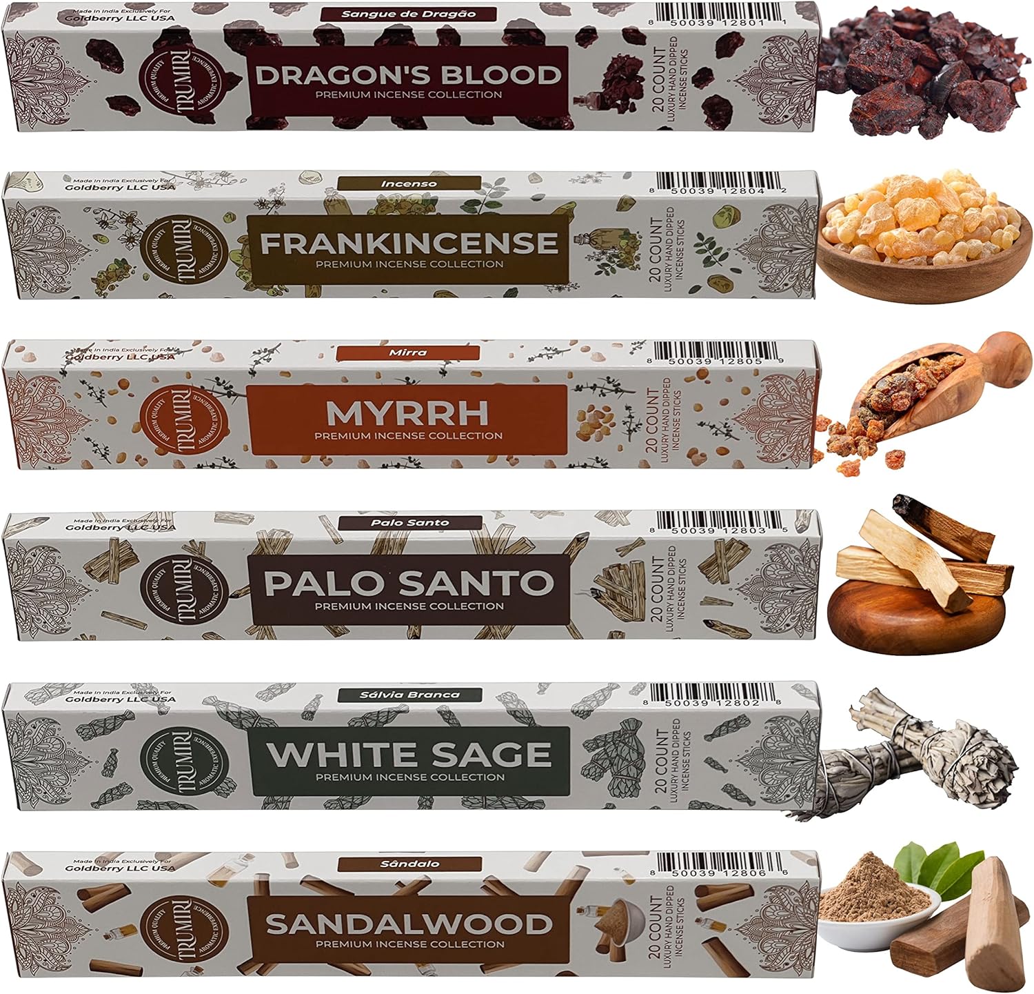 TRUMIRI Woody Incense Sticks Variety Pack
