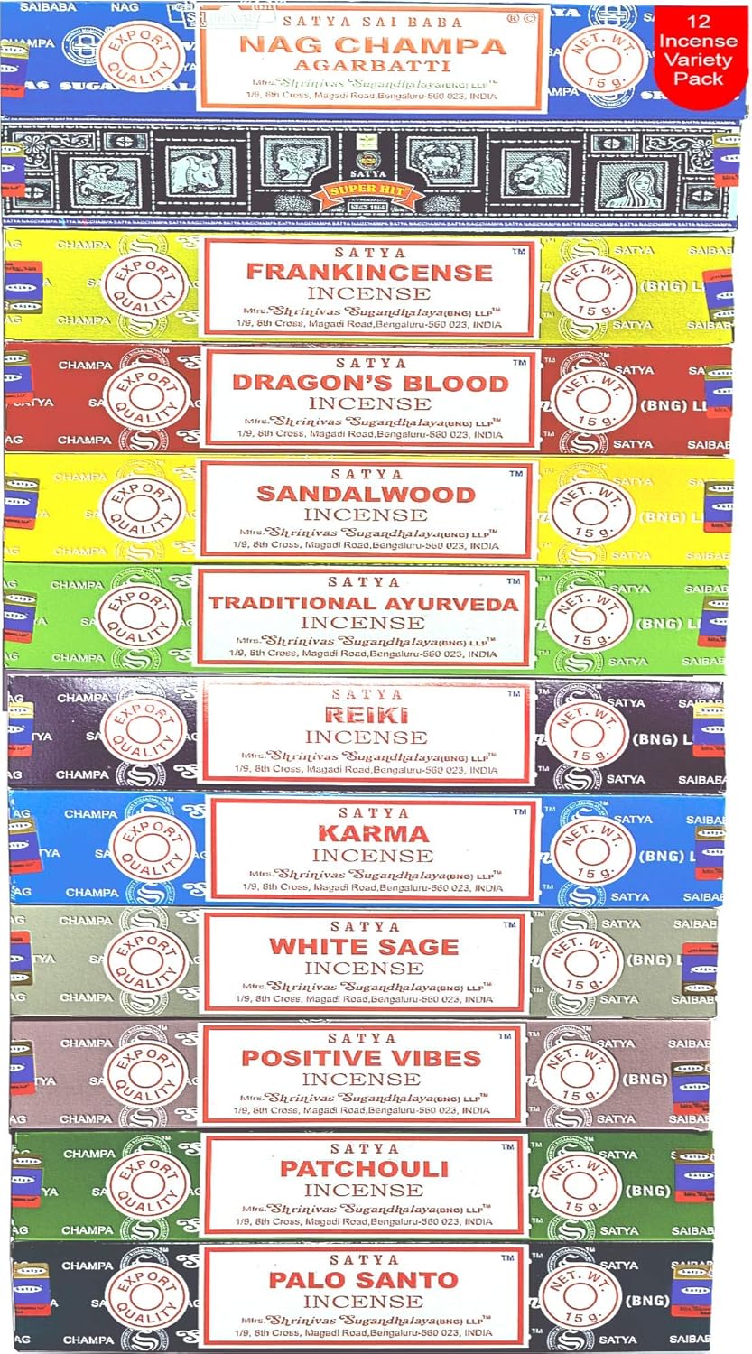 Satya Nag Champa Incense Sticks Variety Pack
