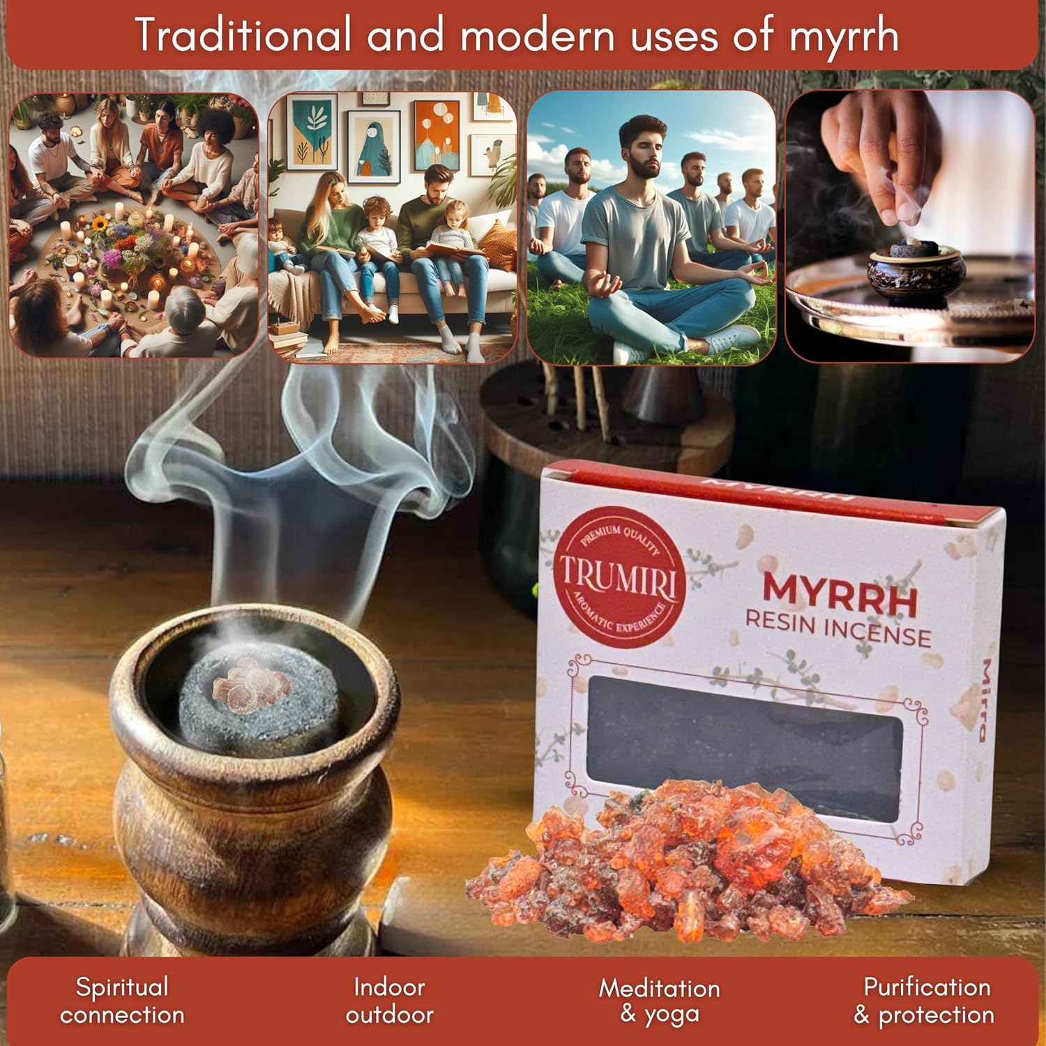 Myrrh Resin Incense - 30g Pack - Natural Aromatherapy