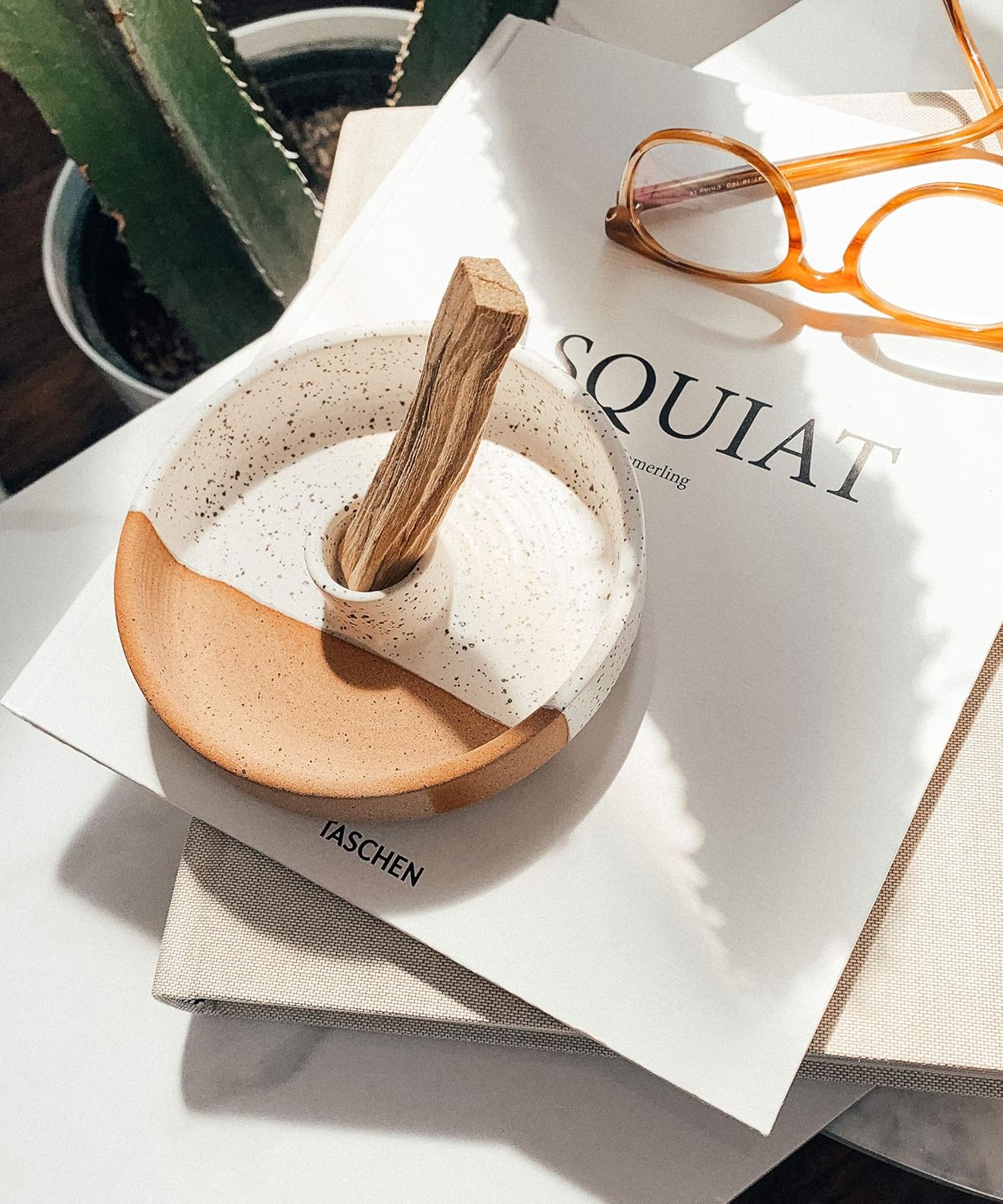 Bursera Terracotta Palo Santo Holder Tree Planted with Every Order Ceramic Burner Stand for Incense Sticks