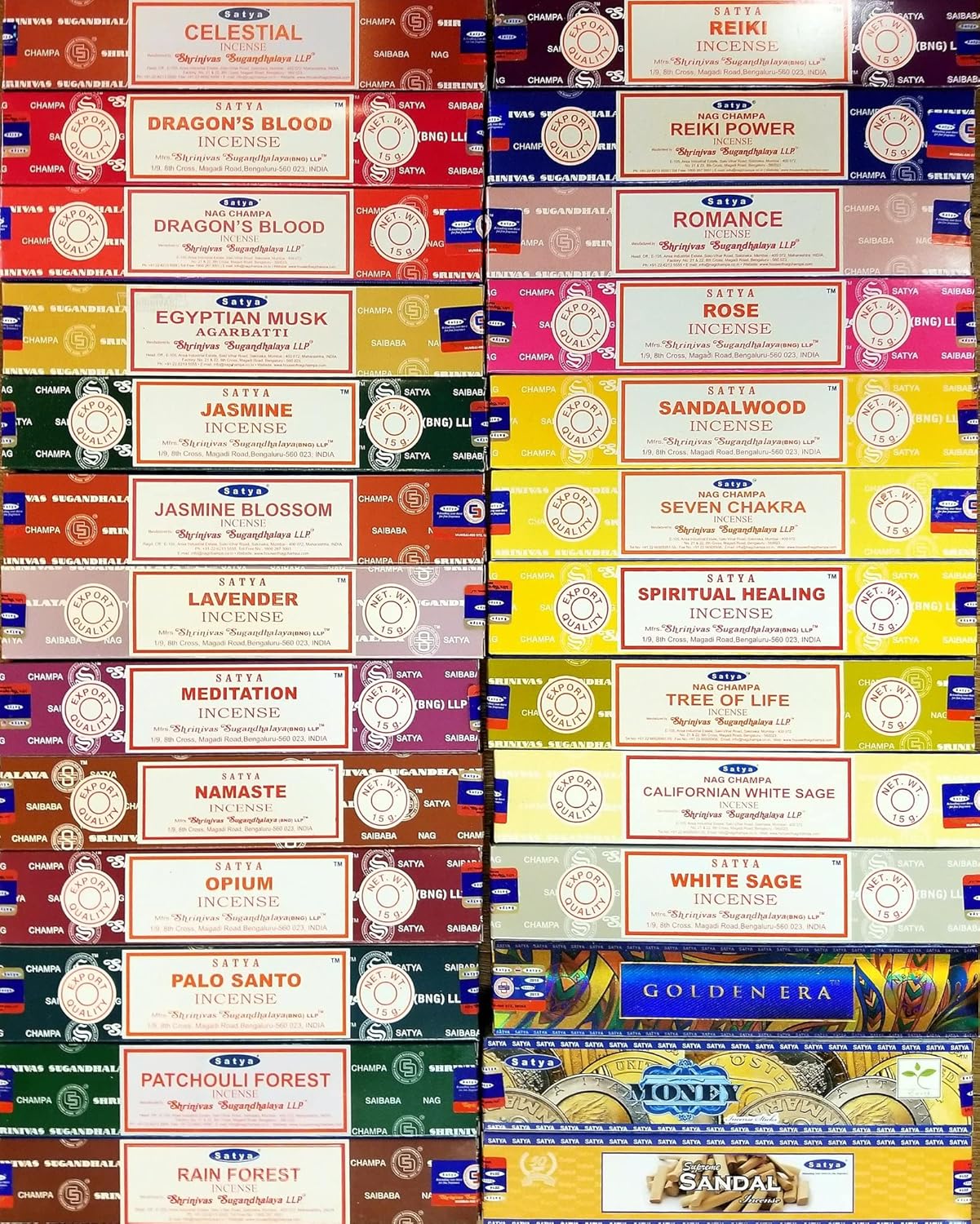 Satya Premium Mix Assorted Incense Sticks Set of 12