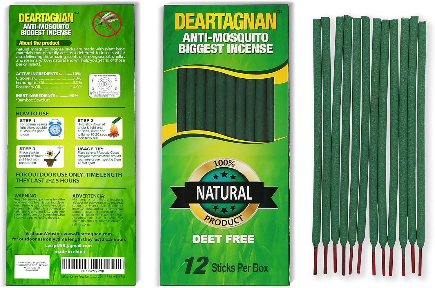 DEARTAGNAN Anti-Mosquito Incense Sticks